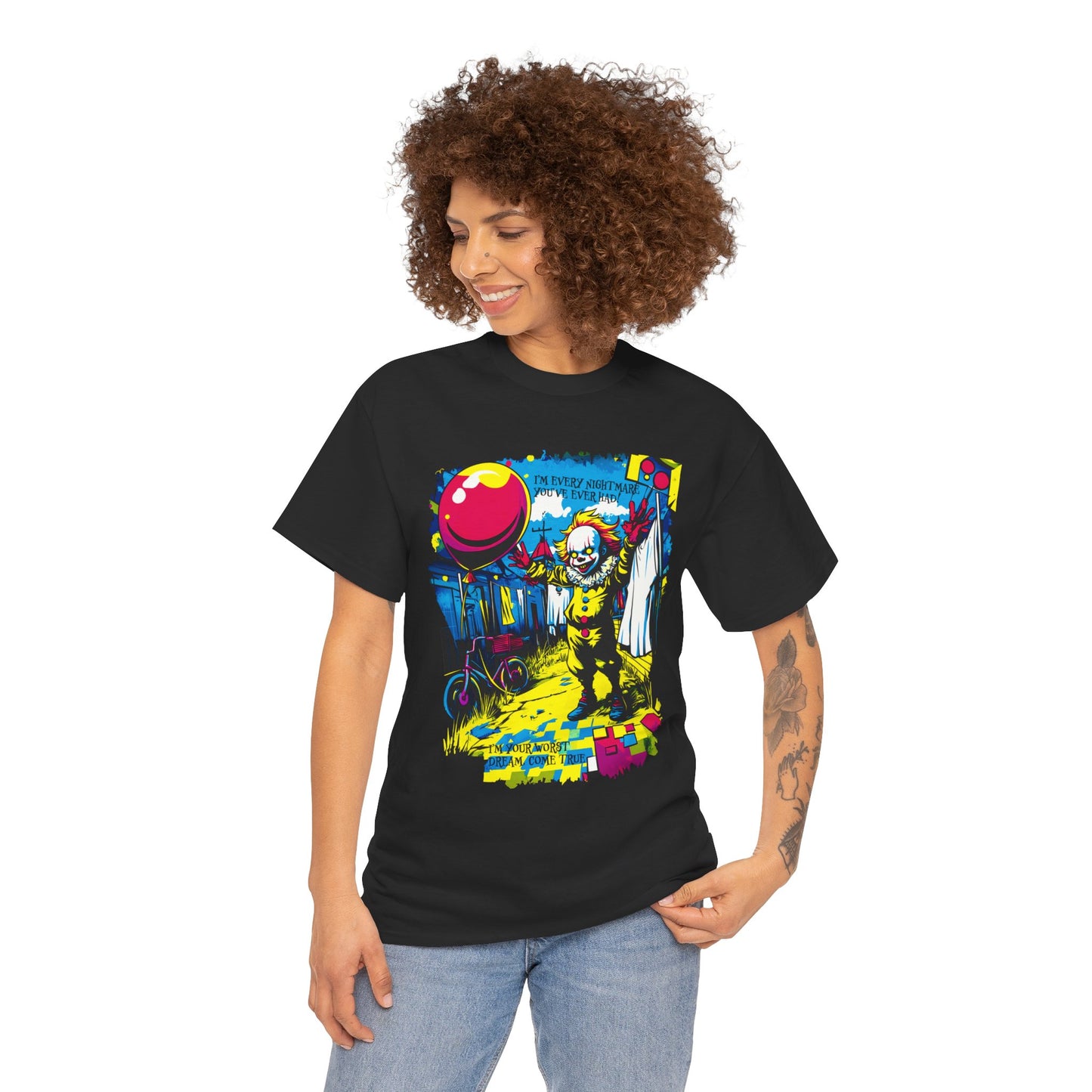 Fitzboyz Halloween 2024 You'll Float Too Unisex Heavy Cotton Tee