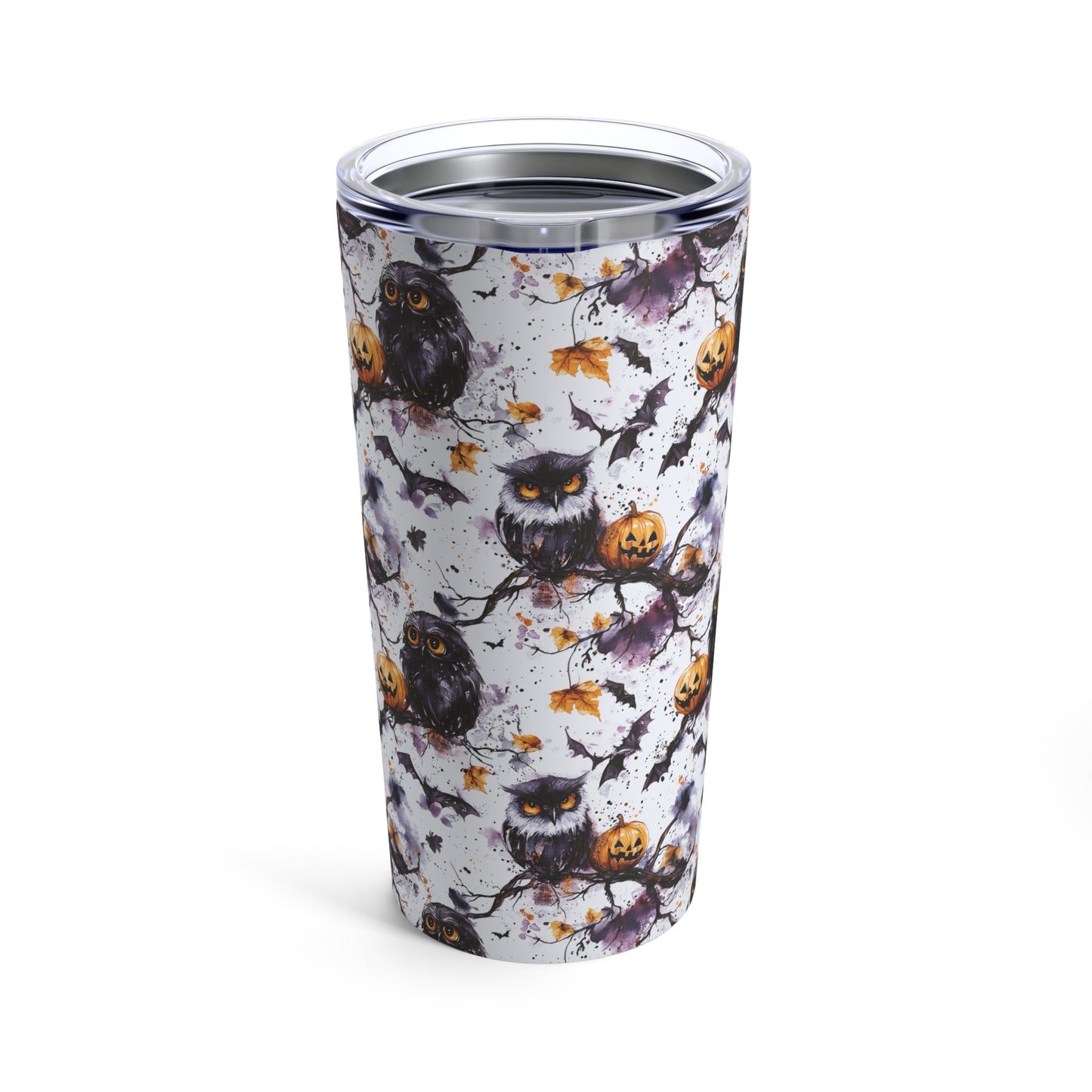 Halloween Owl Pattern Tumbler 20oz