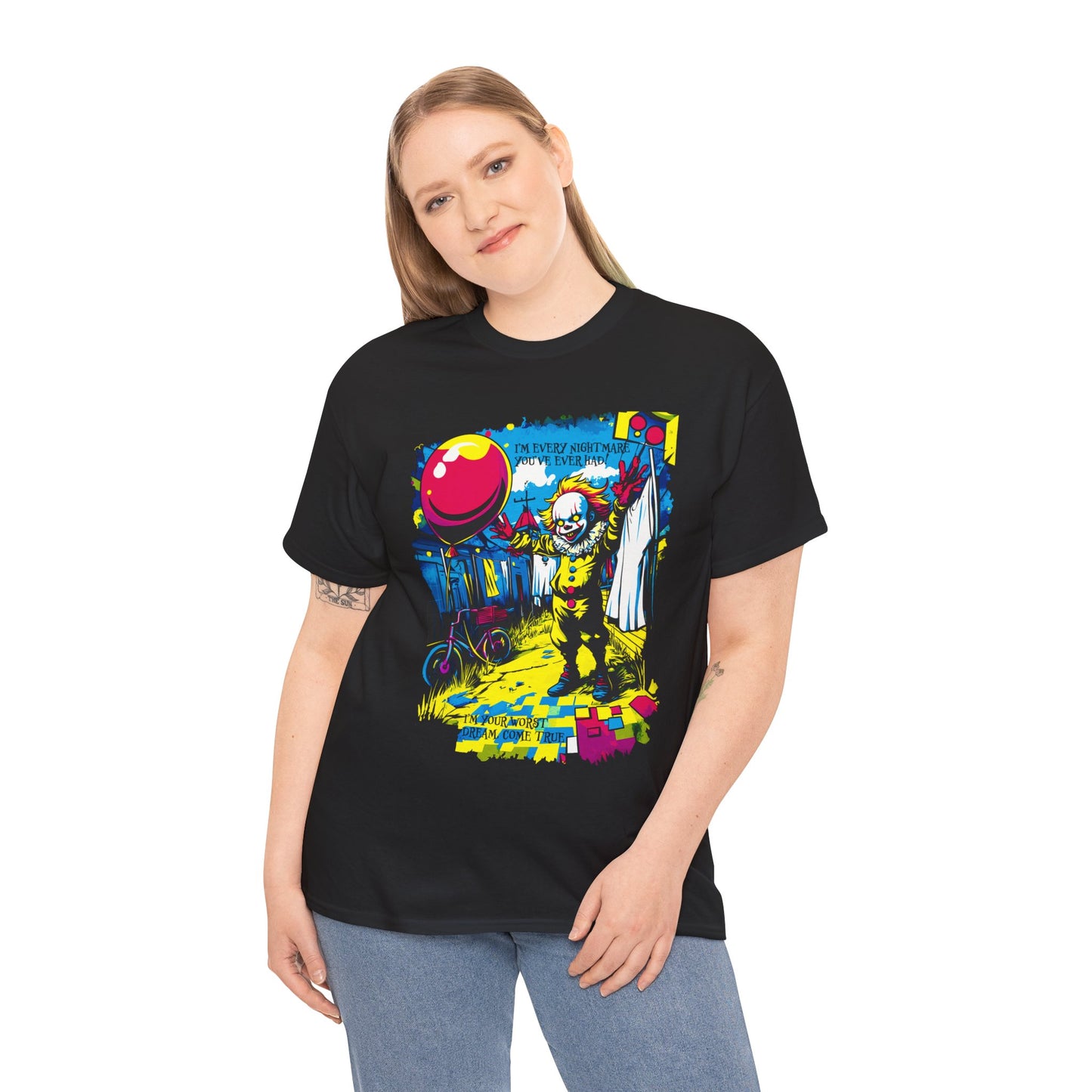 Fitzboyz Halloween 2024 You'll Float Too Unisex Heavy Cotton Tee