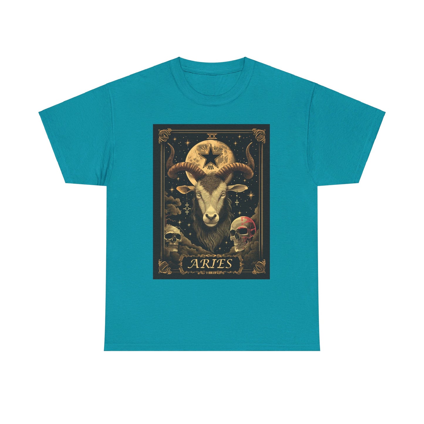 Fitzboyzprintz - Aries Tarot Card Unisex Heavy Cotton Graphic Tee
