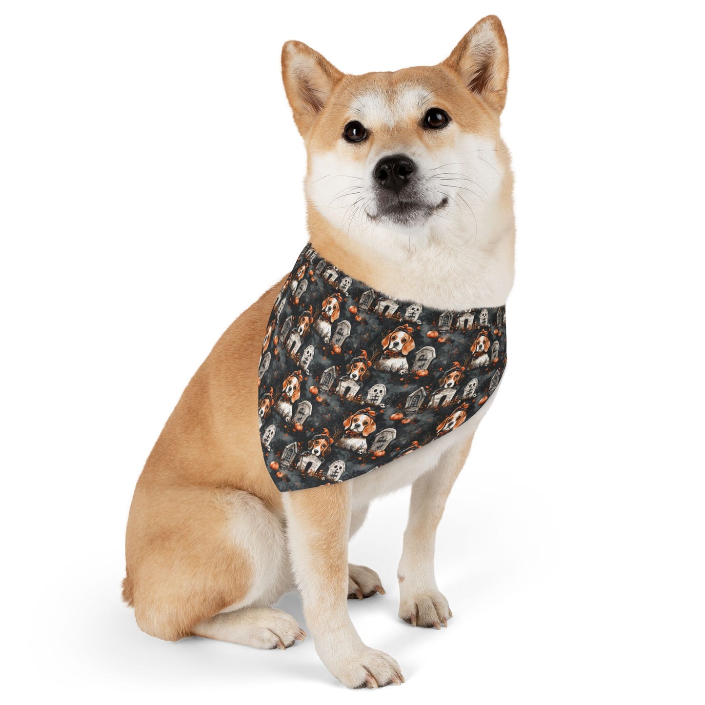 Happy Howl-O-Ween Beagle Pattern Pet Bandana Collar