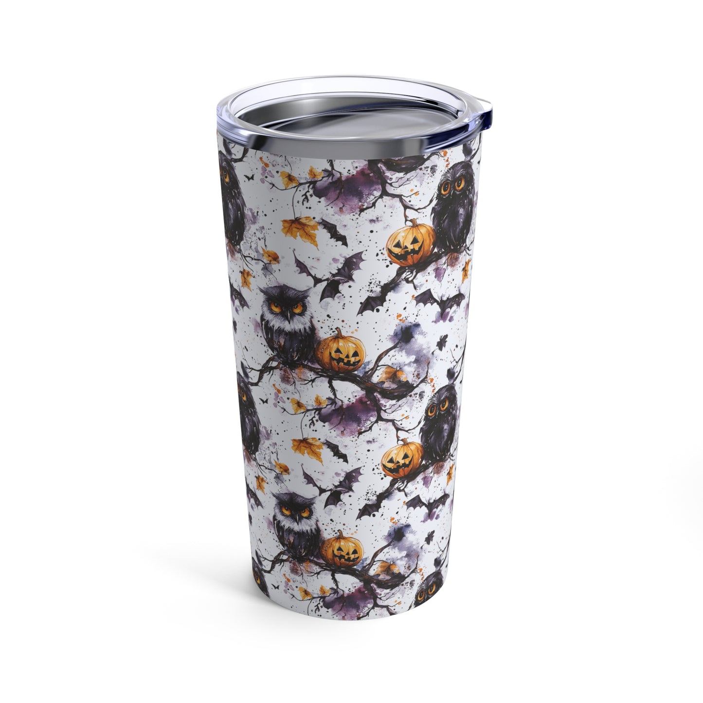 Halloween Owl Pattern Tumbler 20oz