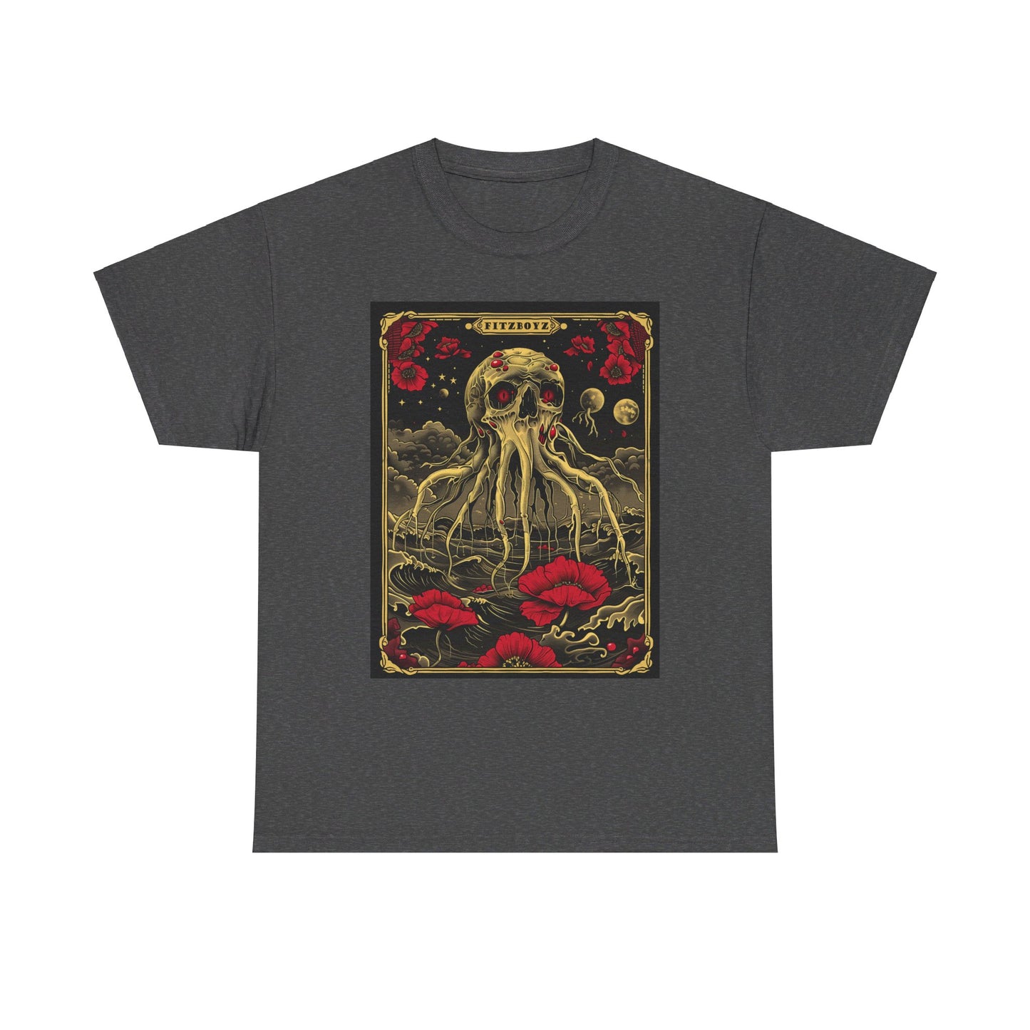 Fitzboyzprintz - Fitzboyz Octoskeleton Tarot Unisex Heavy Cotton Tee