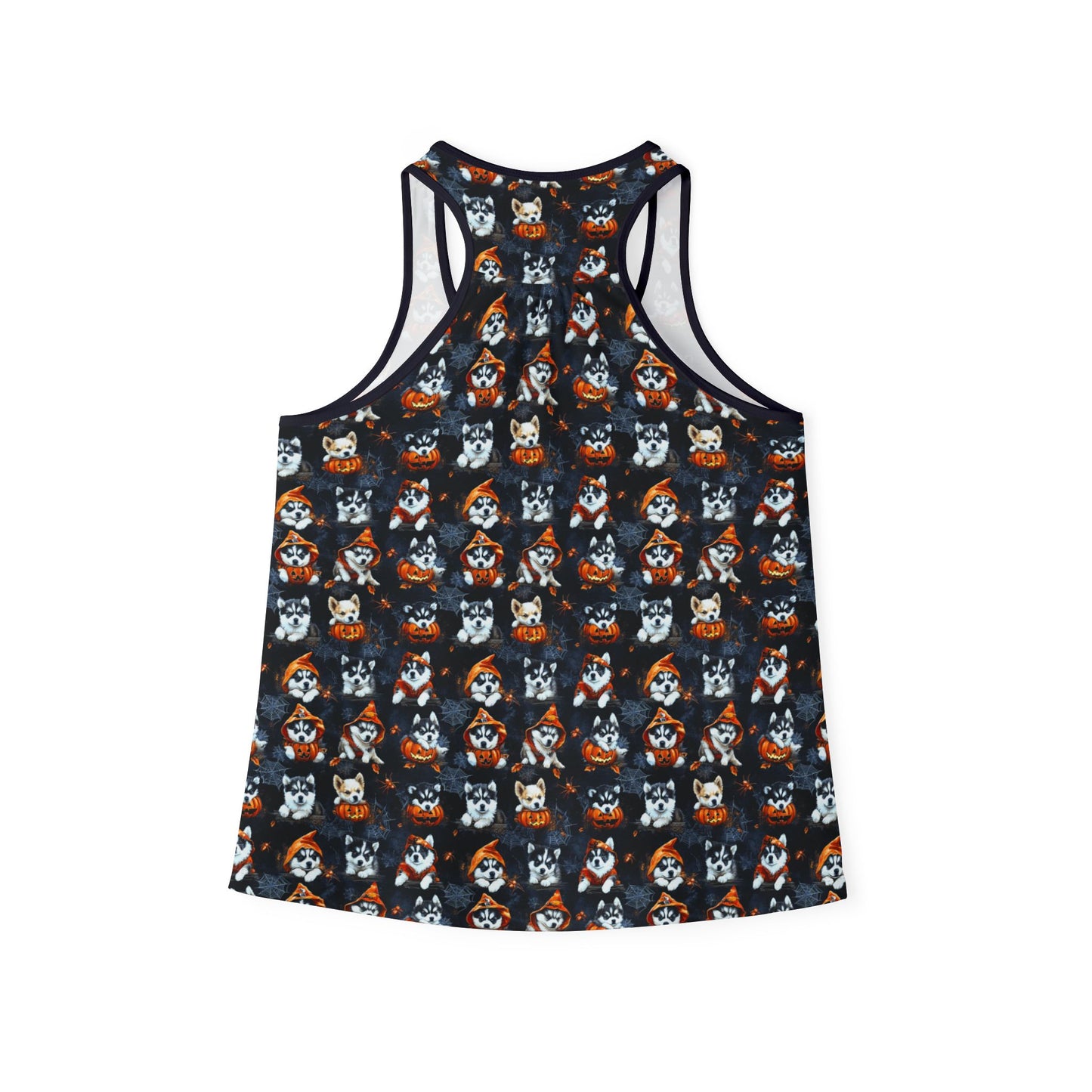Happy Howl-O-Ween Husky Women's Tank Top