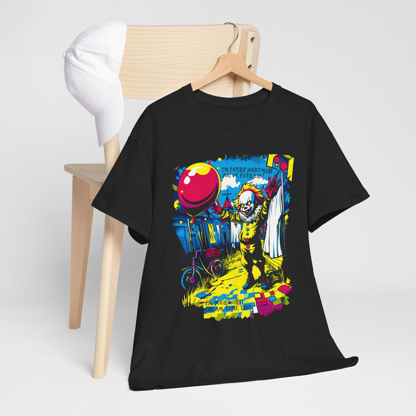 Fitzboyz Halloween 2024 You'll Float Too Unisex Heavy Cotton Tee