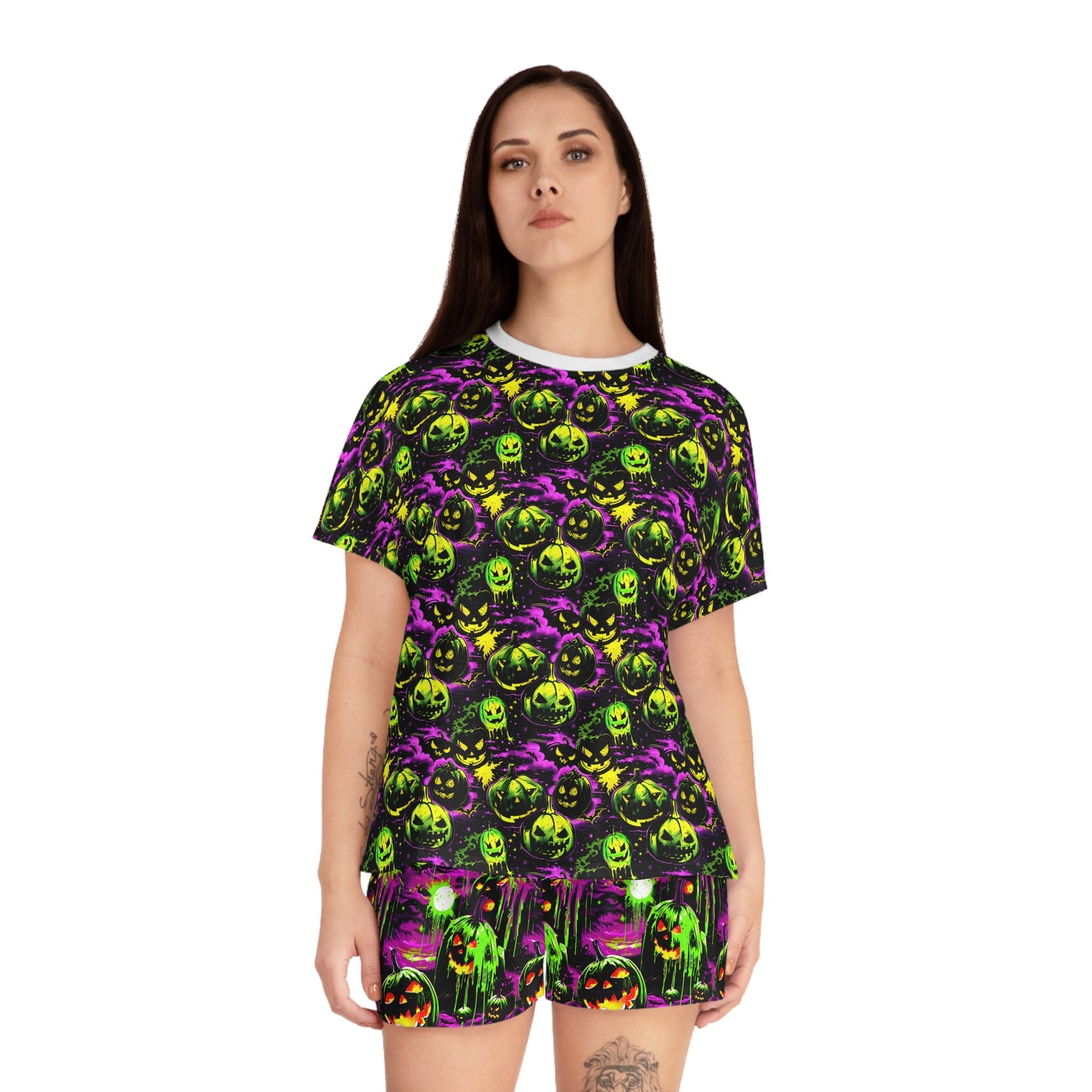 Evil Pumkin Parade Women's Short Pajama Set