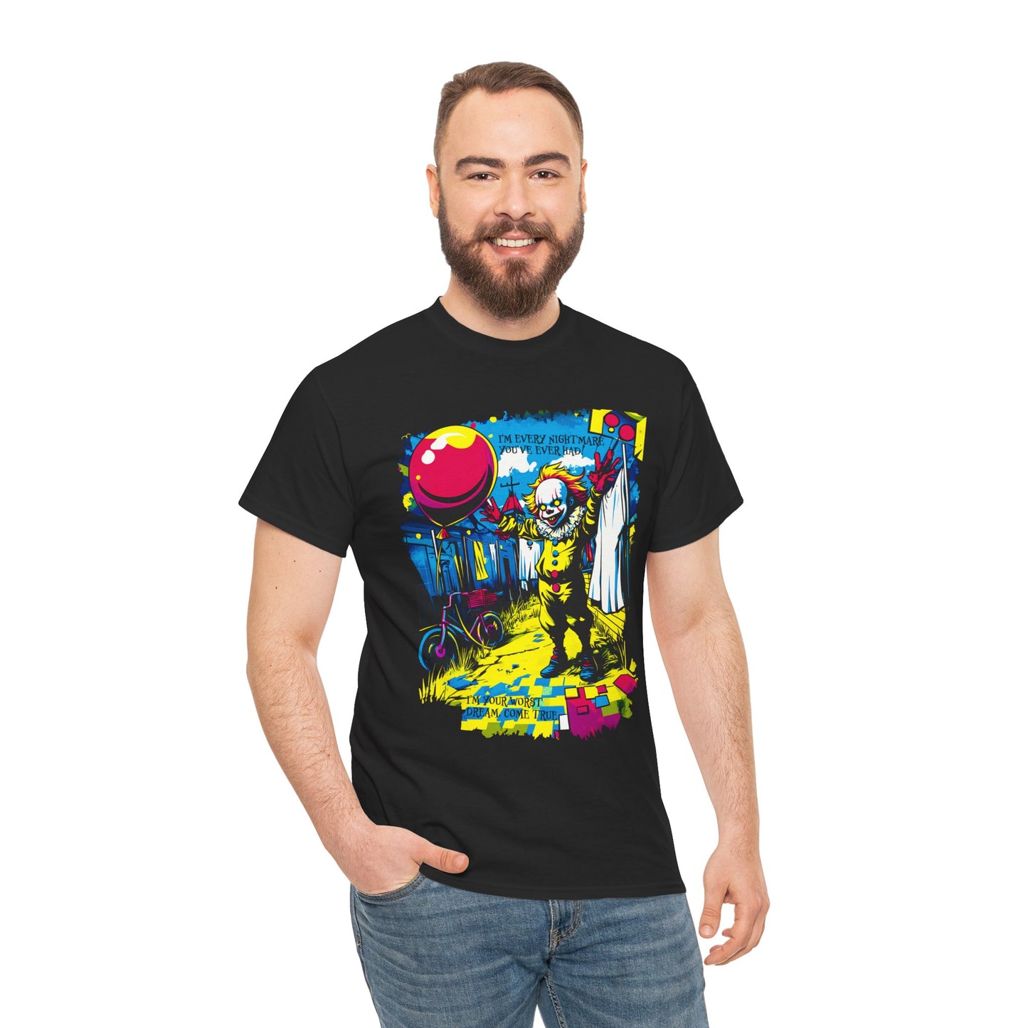 Fitzboyz Halloween 2024 You'll Float Too Unisex Heavy Cotton Tee
