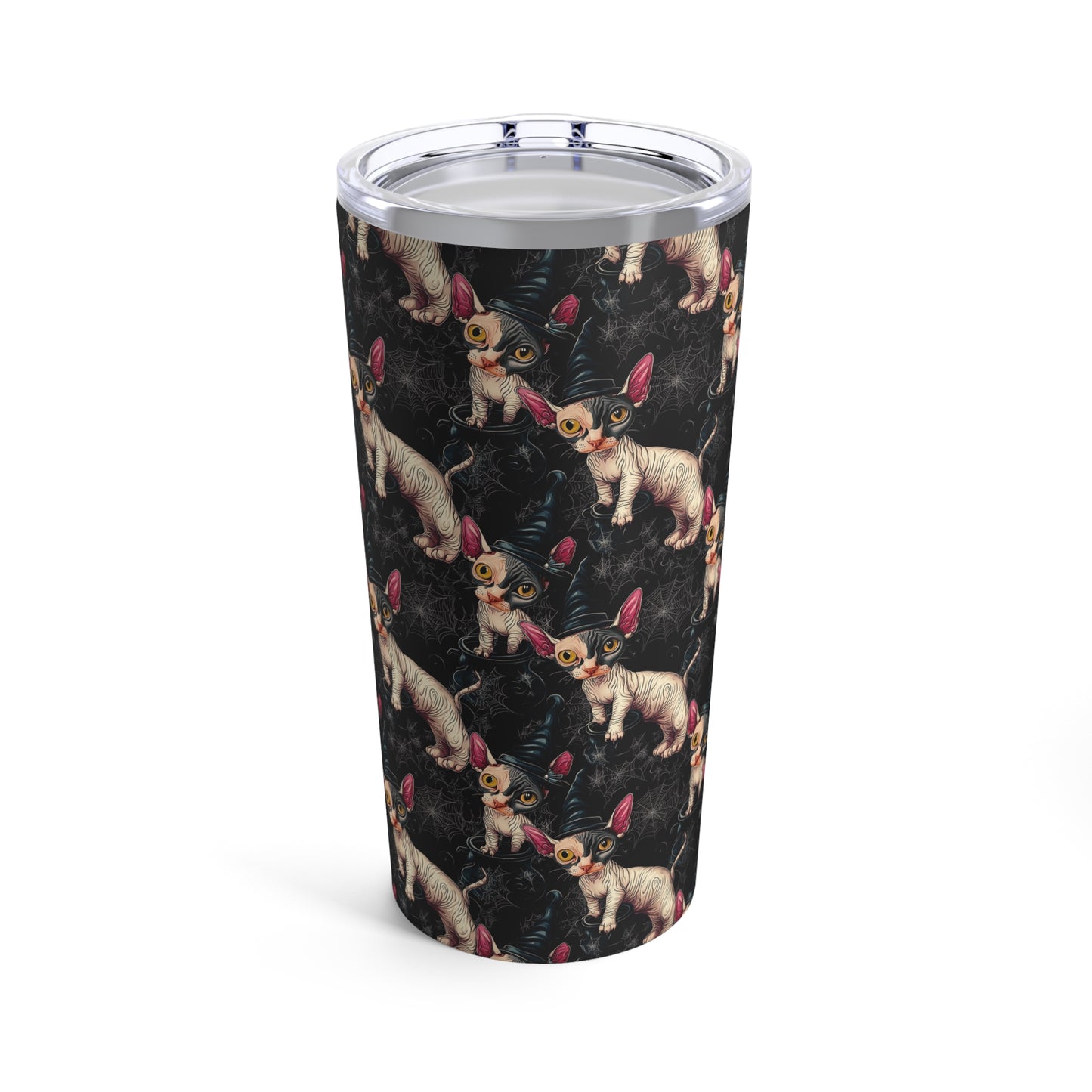 Happy Halloween Sphinx Kitten Witch Tumbler 20oz