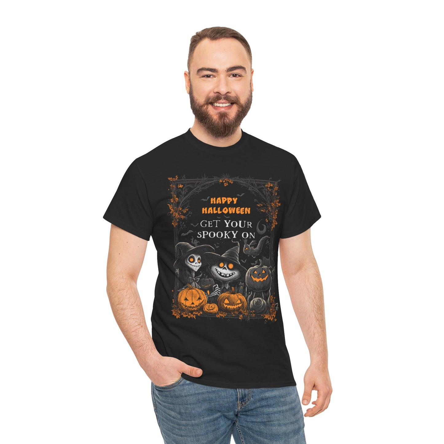 Fitzboyzprintz Halloween Get Your Spooky On Unisex Heavy Cotton Tee