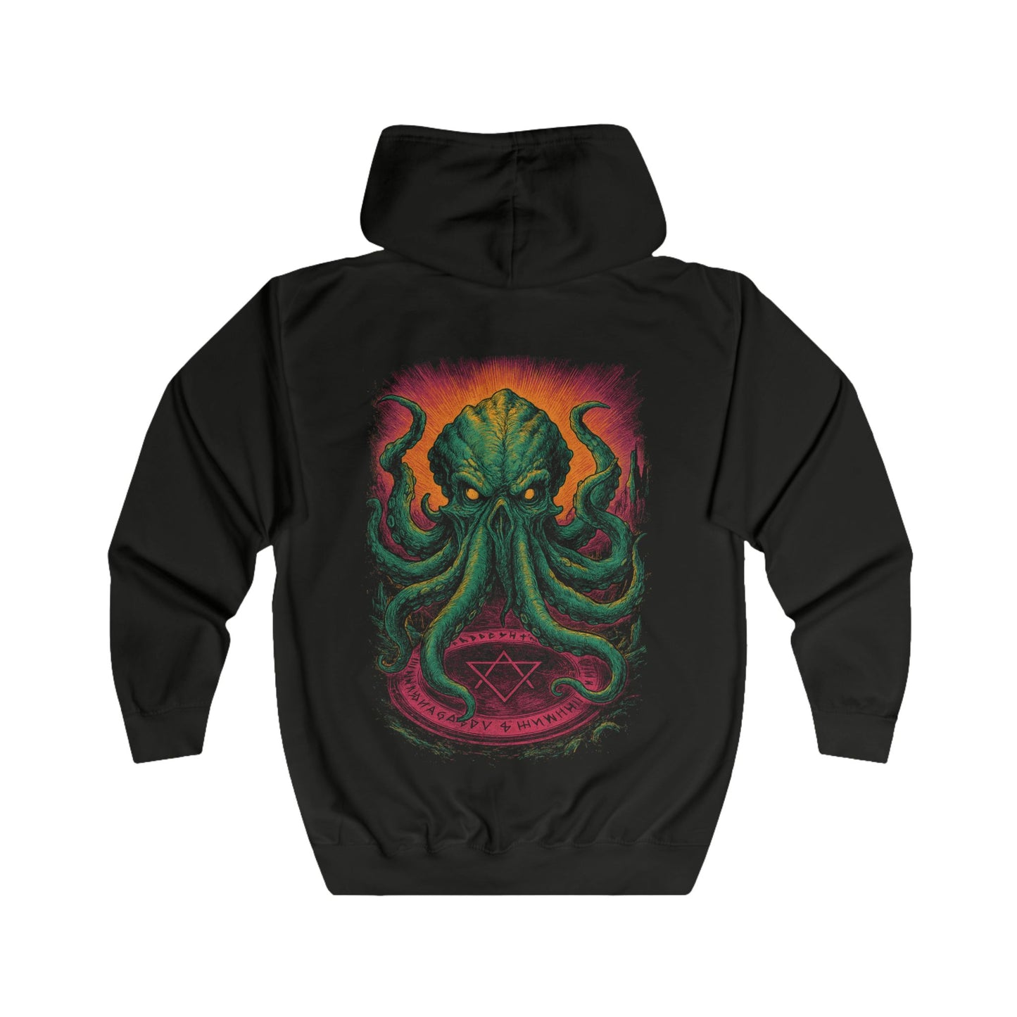 The Call of the Deep – Cthulhu Zip Hoodie | Lovecraft Horror Sweatshirt | Unisex Full-Zip Hoodie