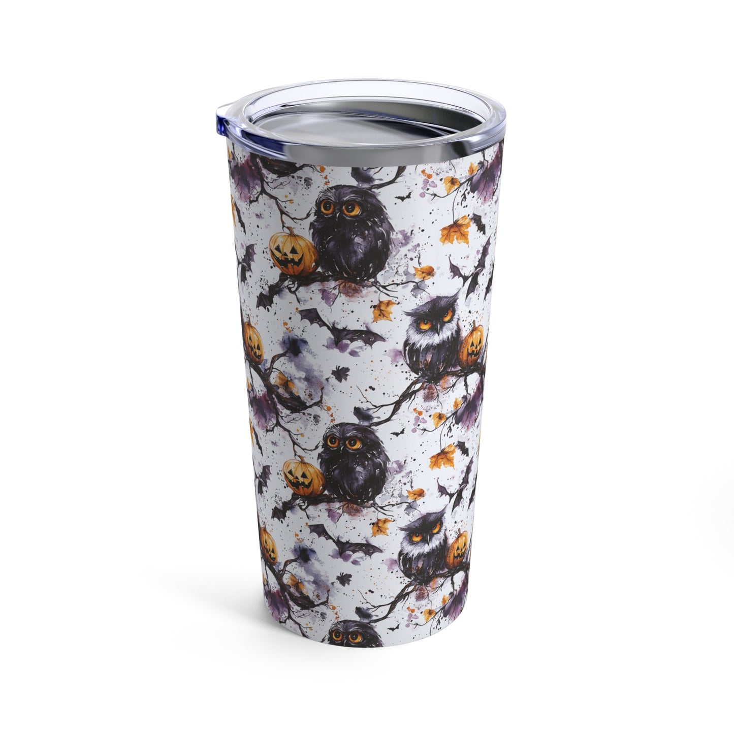 Halloween Owl Pattern Tumbler 20oz