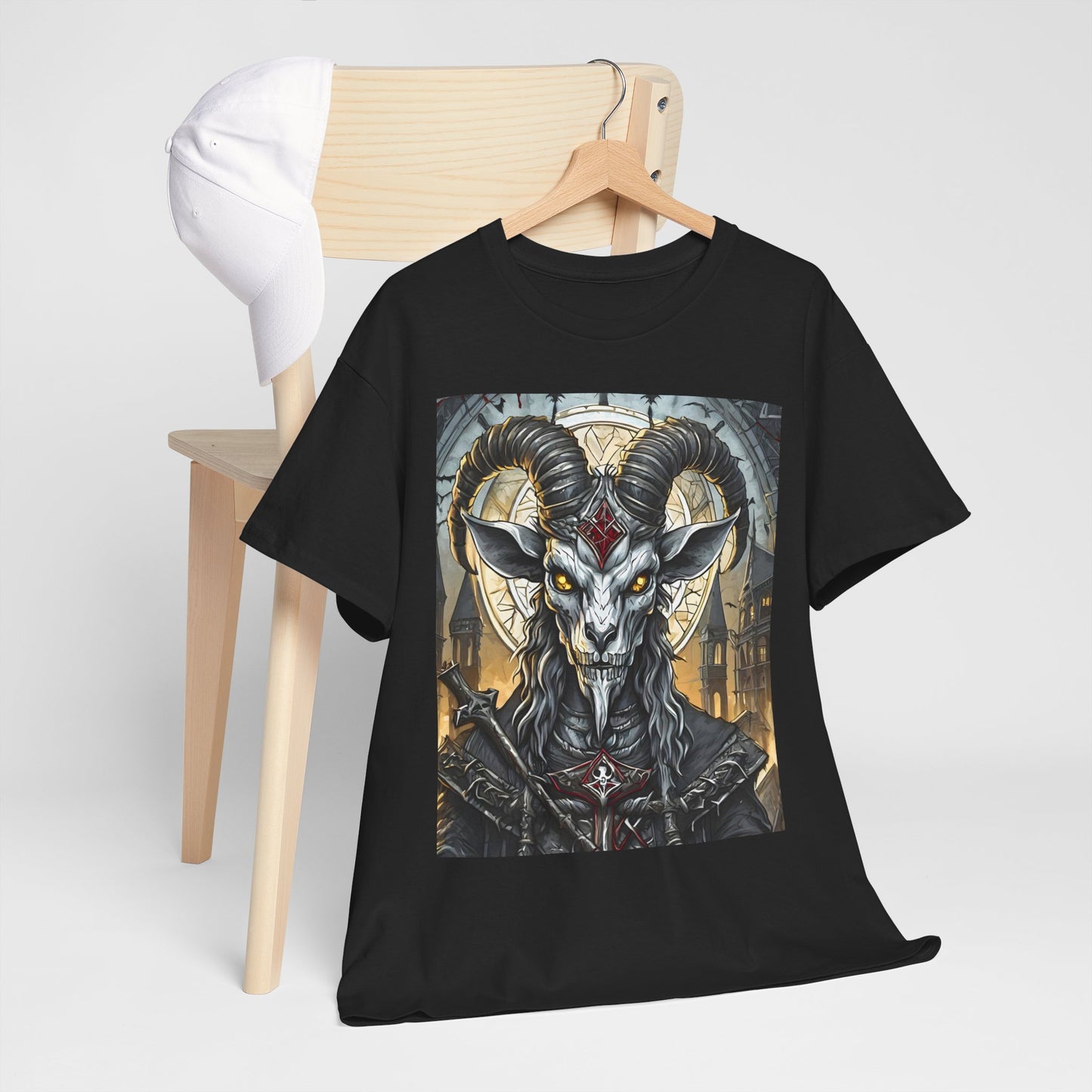 FitzBoyzPrintz Baphomet Rises Basic Unisex Fashion Graphic Tee Shirt