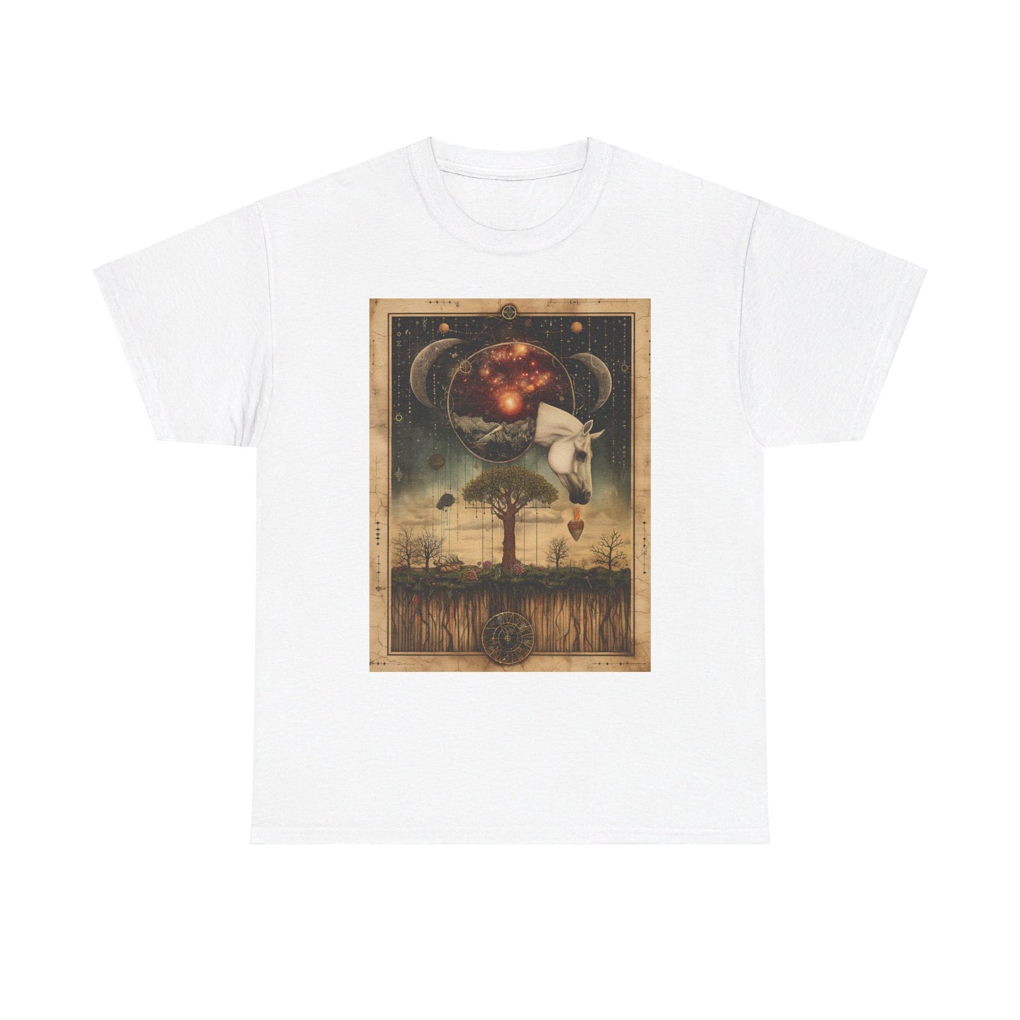 Fitzboyzprintz "Unicorn Tarot" Unisex Heavy Cotton Graphic Tee