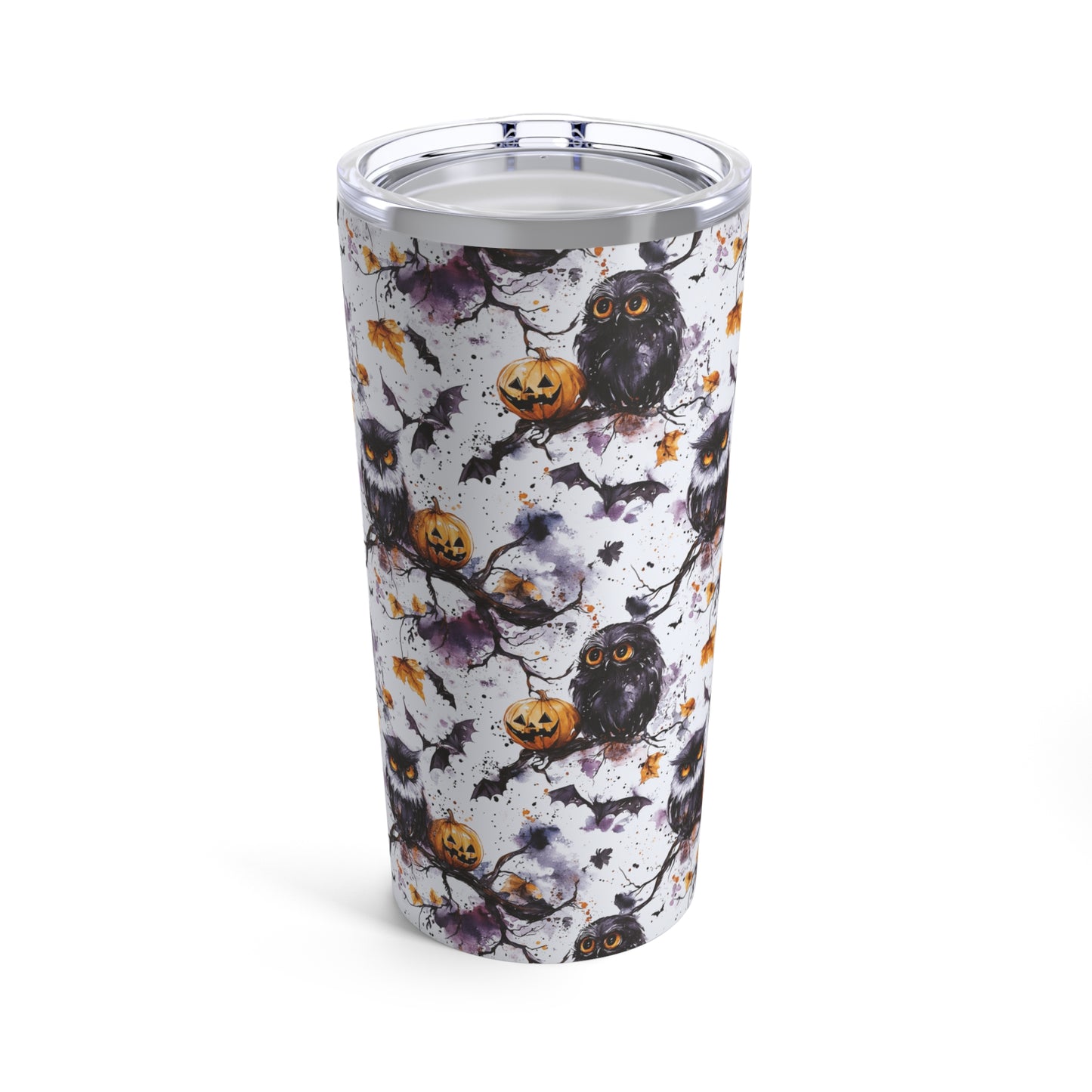 Halloween Owl Pattern Tumbler 20oz