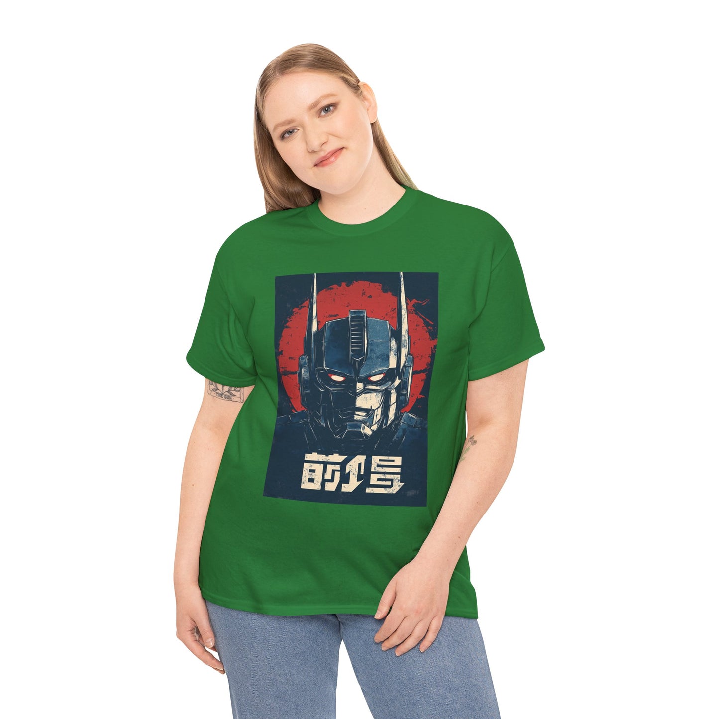 Vintage Style Robot Helmet Unisex Heavy Cotton Tee