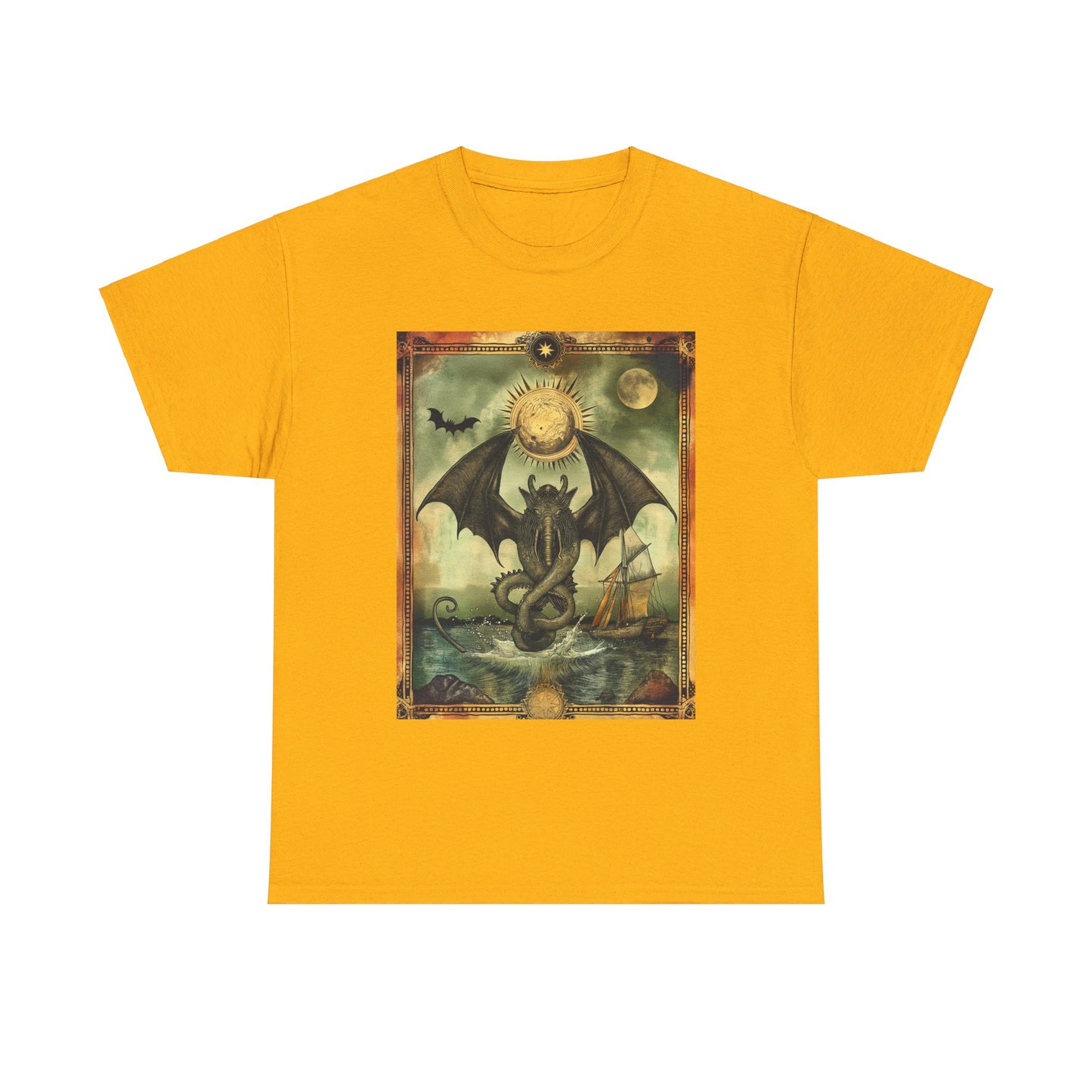 Fitzboyzprintz - Cthulu Tarot Card Unisex Heavy Cotton Graphic Tee
