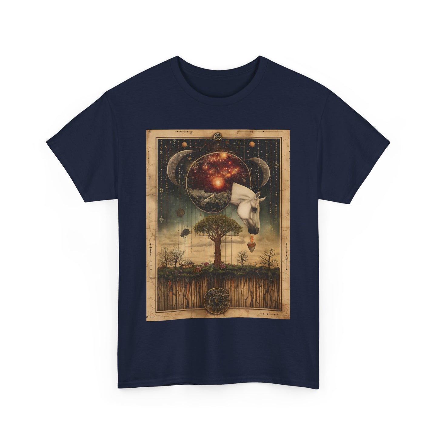 Fitzboyzprintz "Unicorn Tarot" Unisex Heavy Cotton Graphic Tee