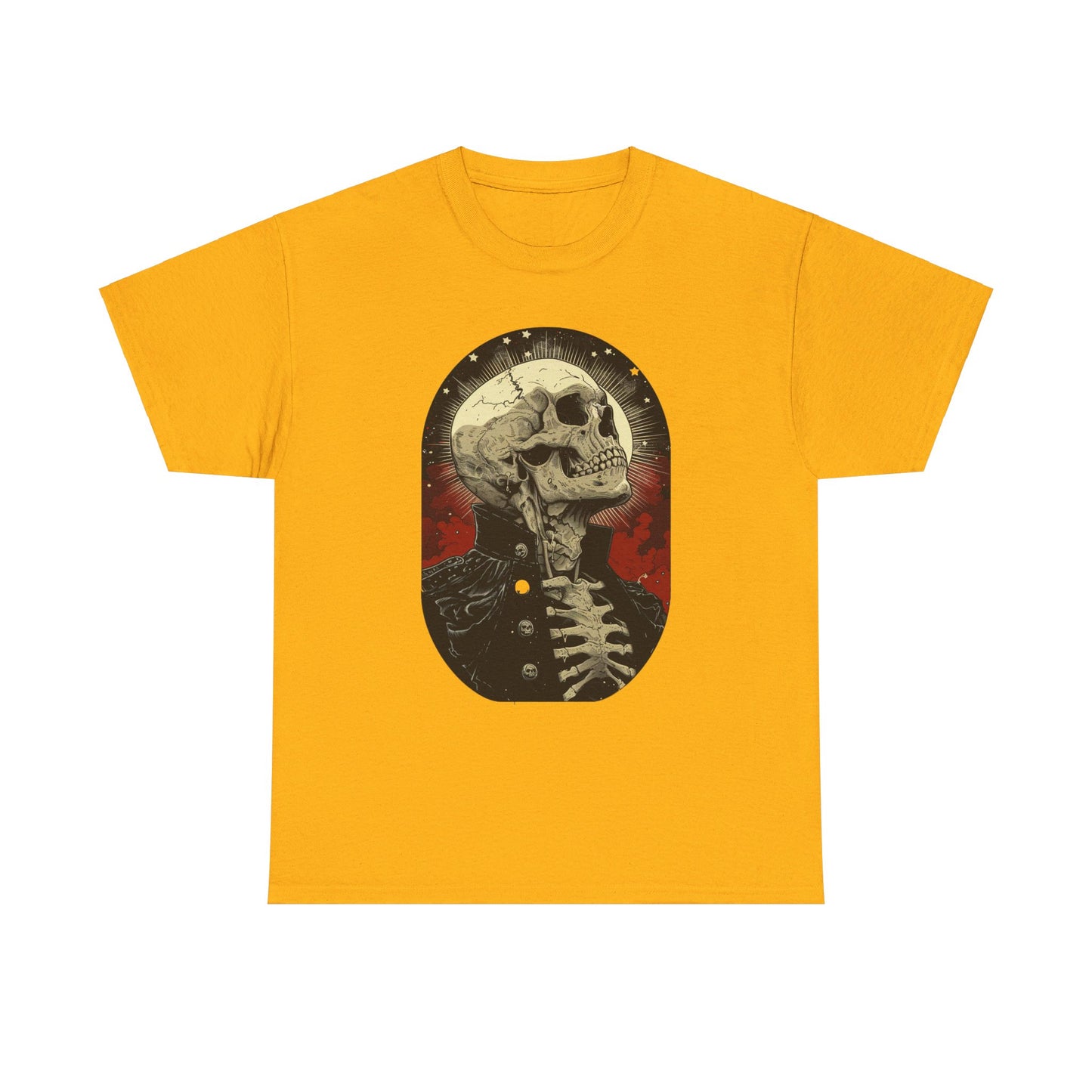 Fitzboyzprintz Skeleton Moon Unisex Heavy Cotton Tee