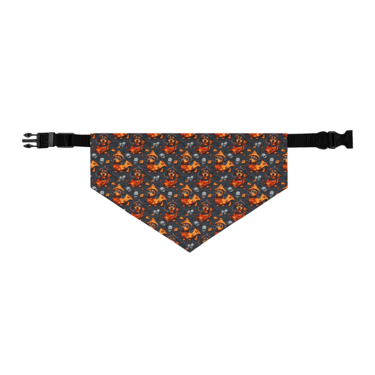 Happy Howl-O-Weenie Pattern Pet Bandana Collar