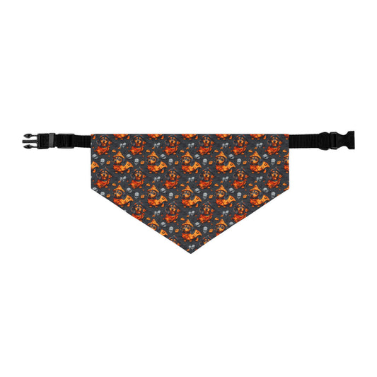 Happy Howl-O-Weenie Pattern Pet Bandana Collar