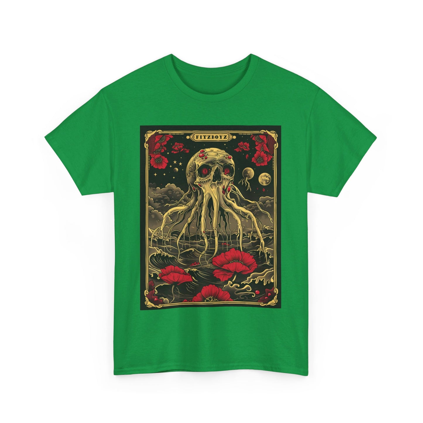 Fitzboyzprintz - Fitzboyz Octoskeleton Tarot Unisex Heavy Cotton Tee