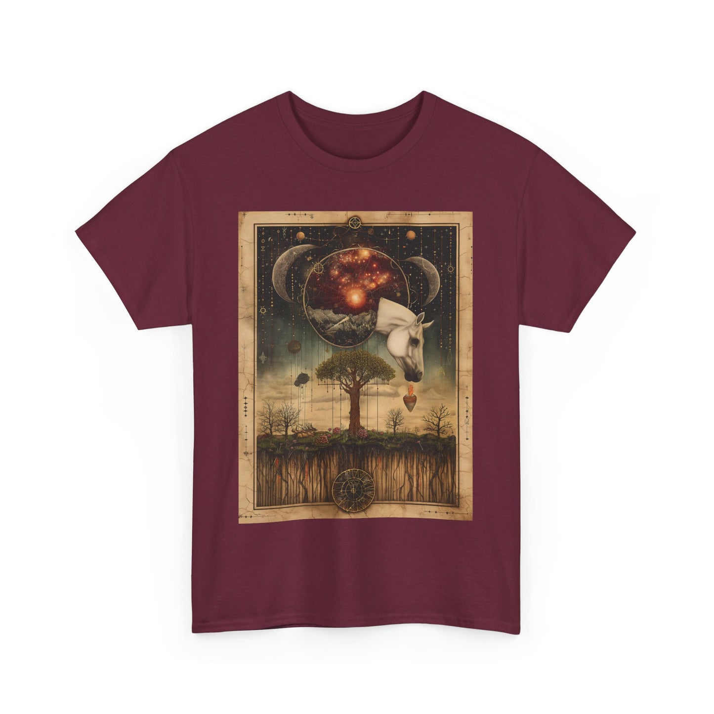 Fitzboyzprintz "Unicorn Tarot" Unisex Heavy Cotton Graphic Tee