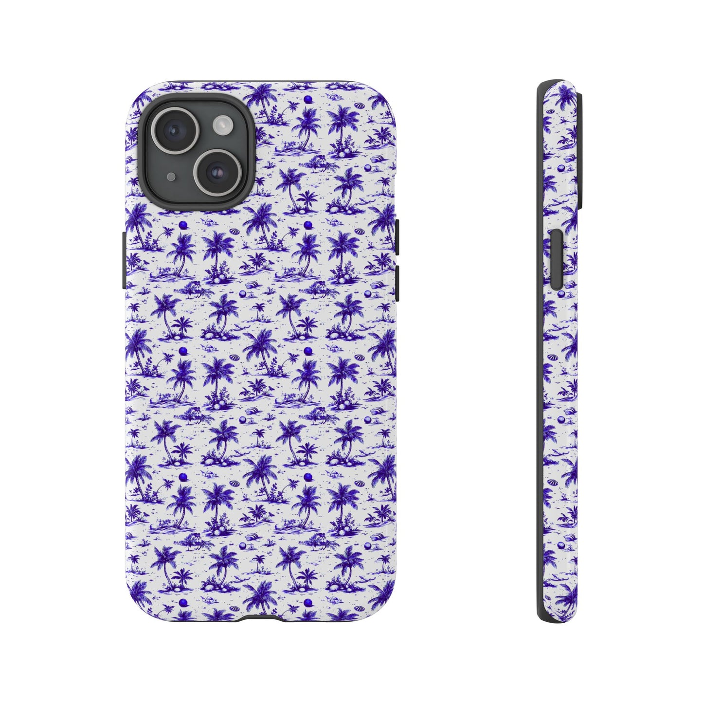 Blue and White Palm Trees Tough Cases