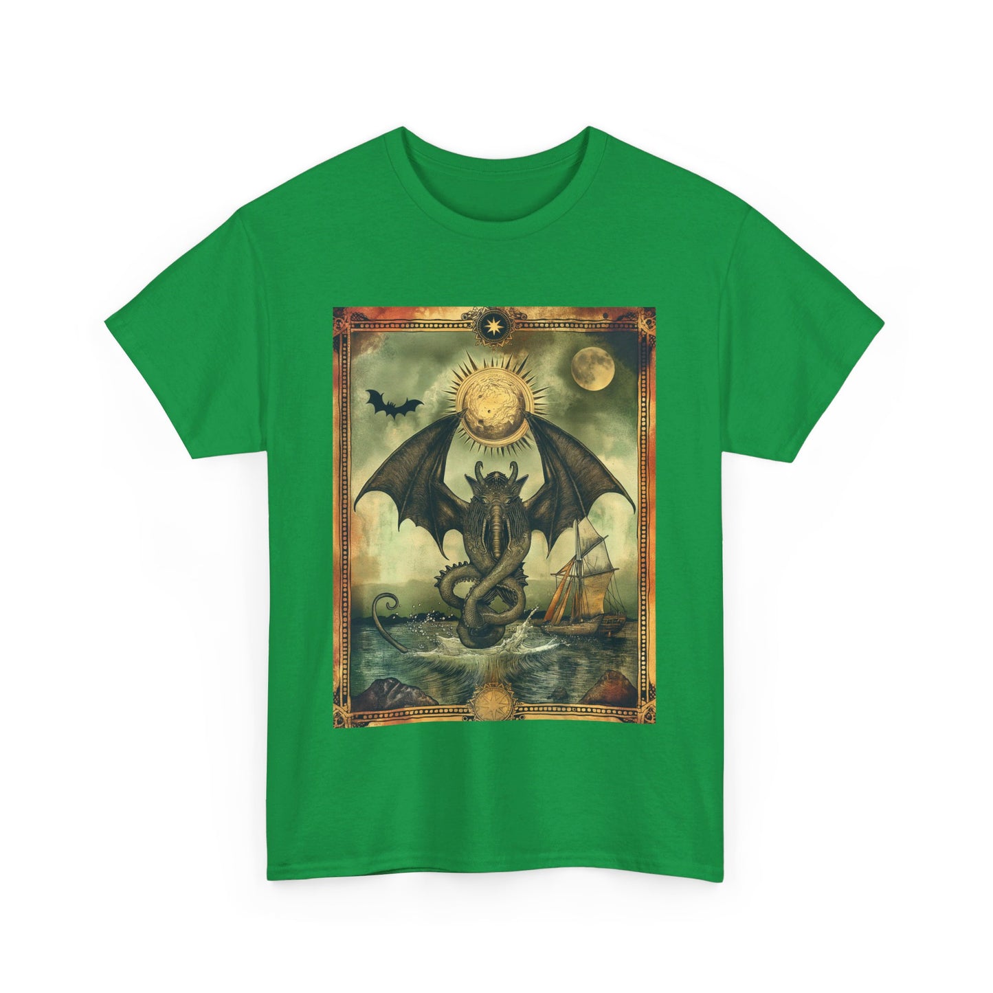 Fitzboyzprintz - Cthulu Tarot Card Unisex Heavy Cotton Graphic Tee