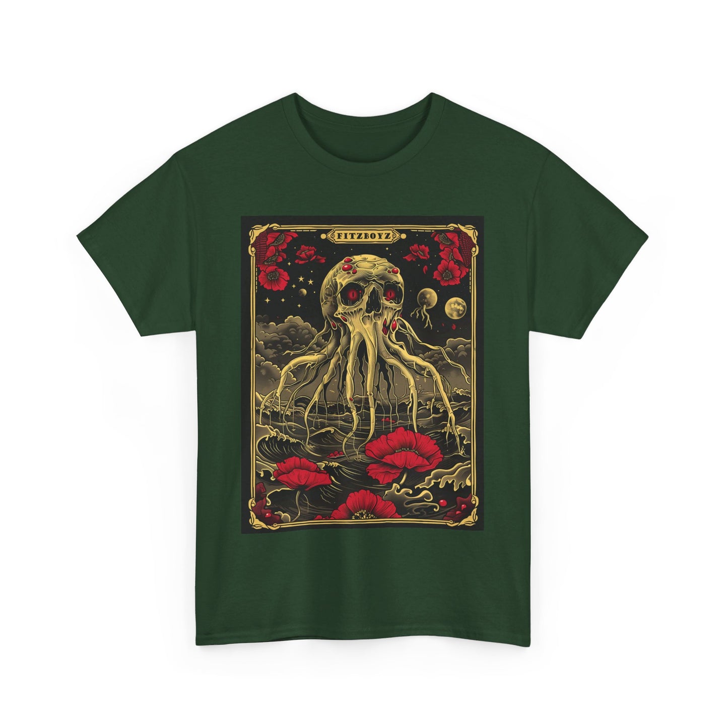 Fitzboyzprintz - Fitzboyz Octoskeleton Tarot Unisex Heavy Cotton Tee