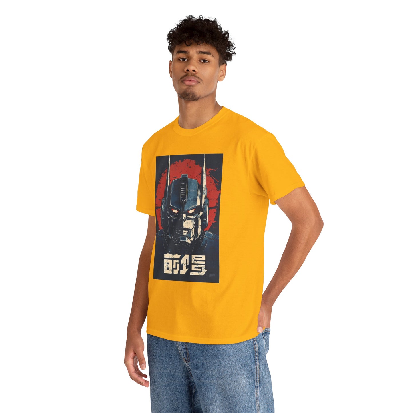 Vintage Style Robot Helmet Unisex Heavy Cotton Tee