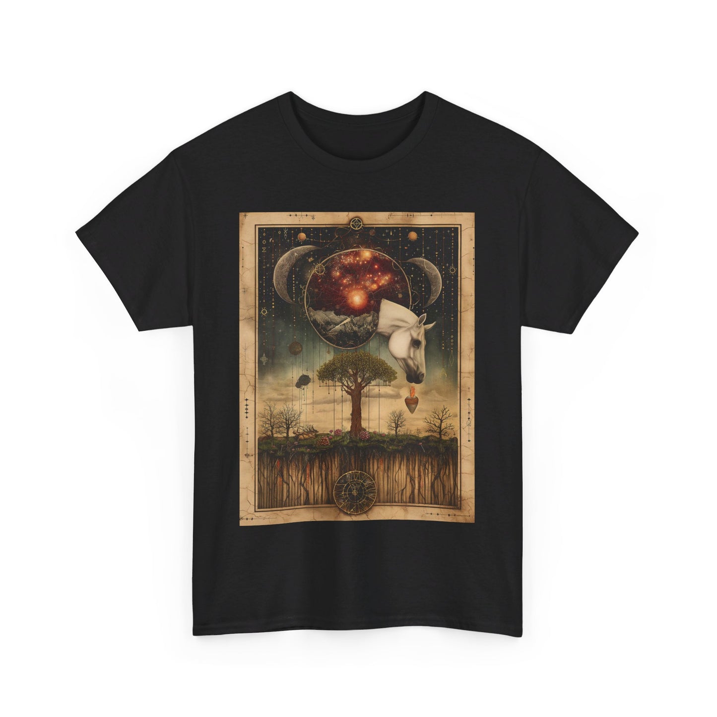 Fitzboyzprintz "Unicorn Tarot" Unisex Heavy Cotton Graphic Tee