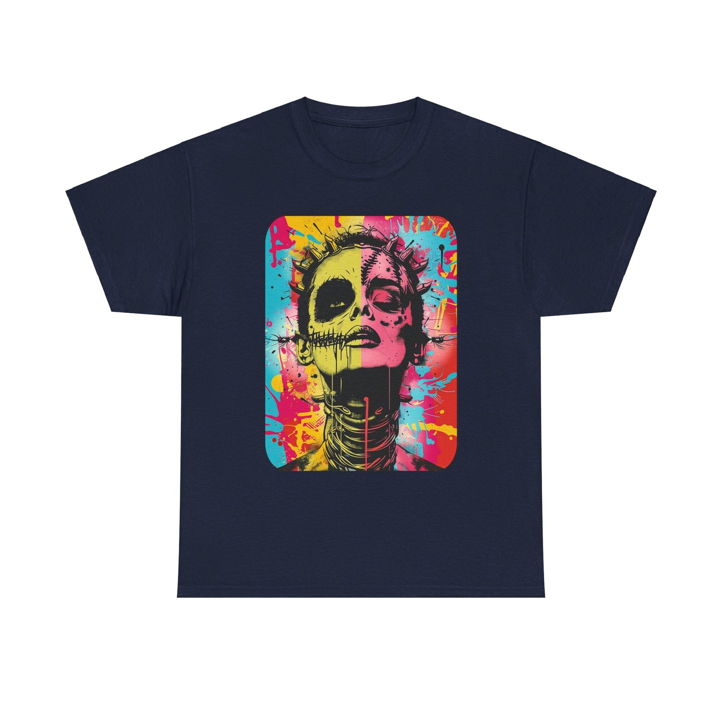 Fitzboyzprintz Bride of Frankenstein Pop Art Unisex Heavy Cotton Tee