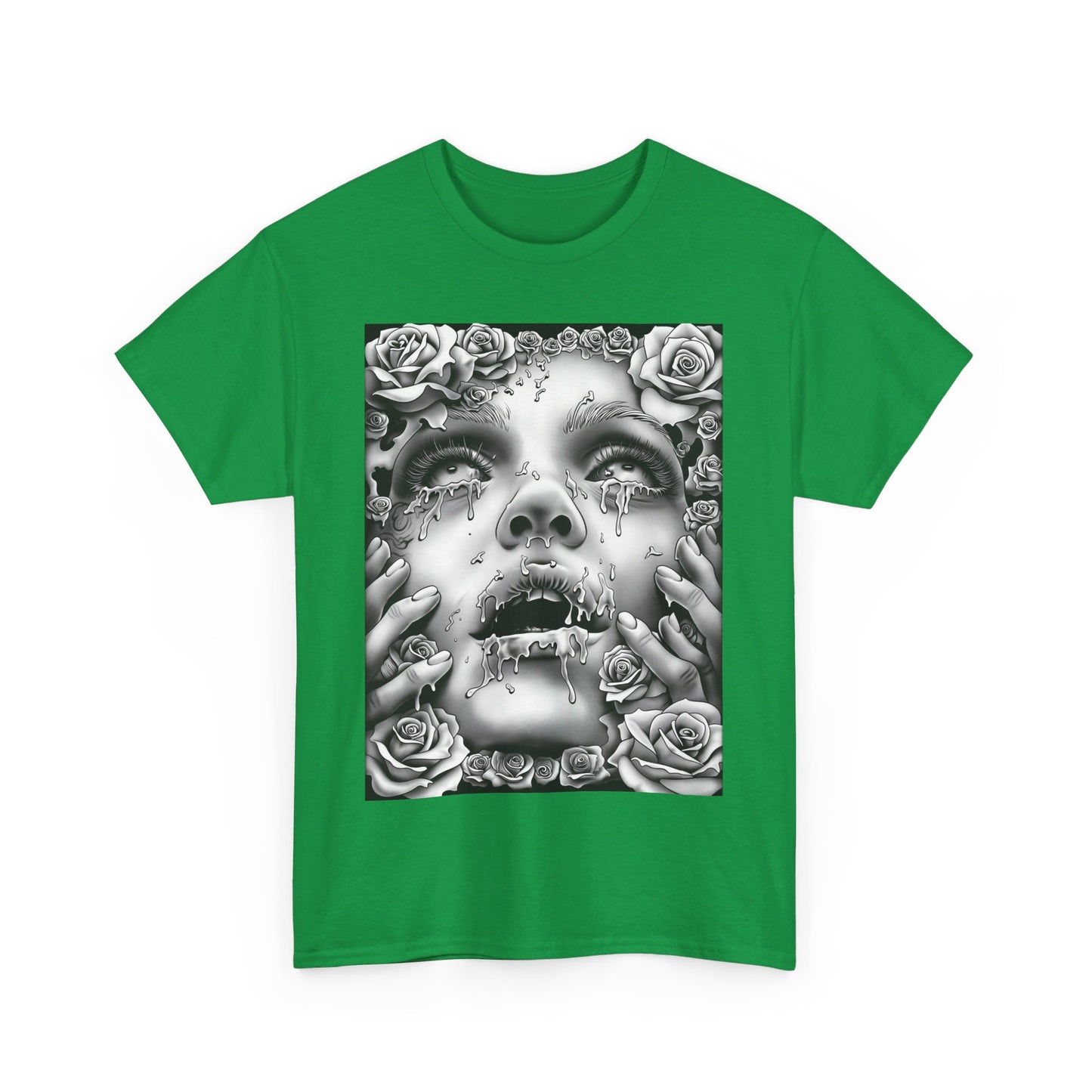 Melancholic Roses Graphic Unisex Heavy Cotton Graphic Tee