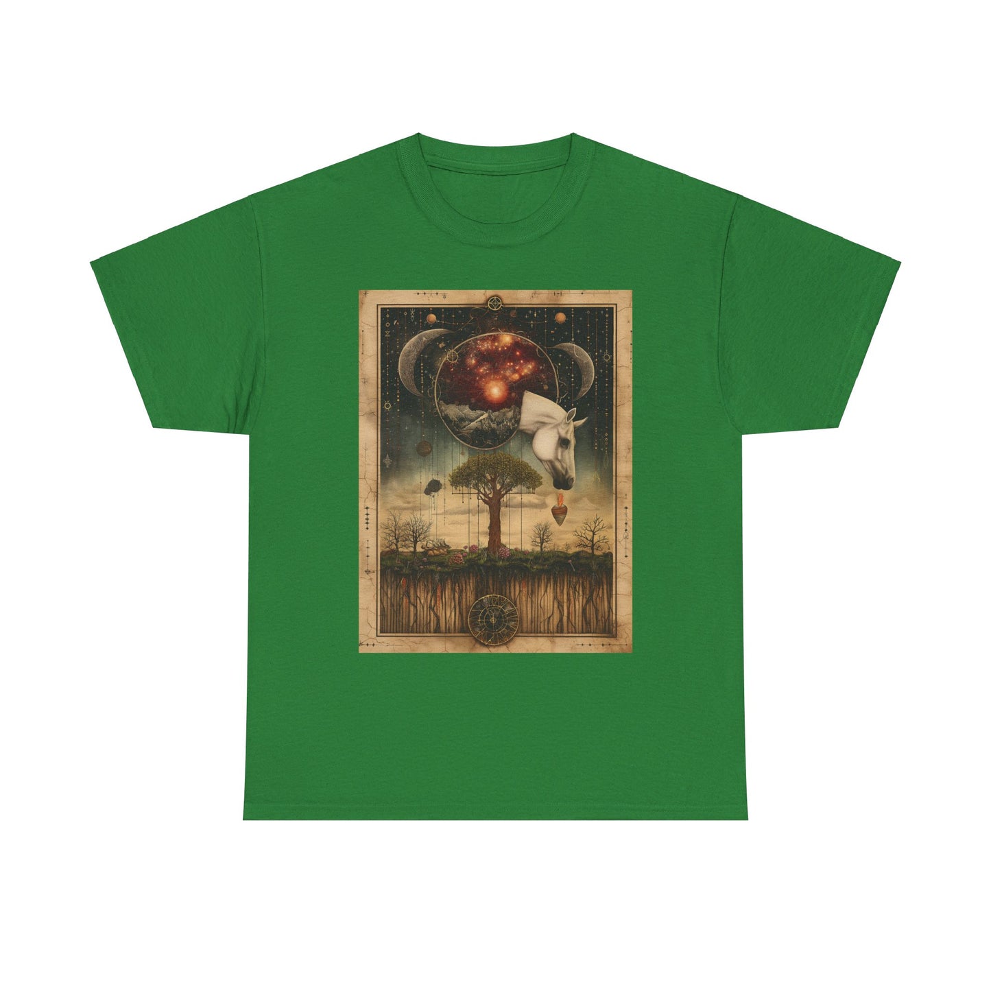 Fitzboyzprintz "Unicorn Tarot" Unisex Heavy Cotton Graphic Tee