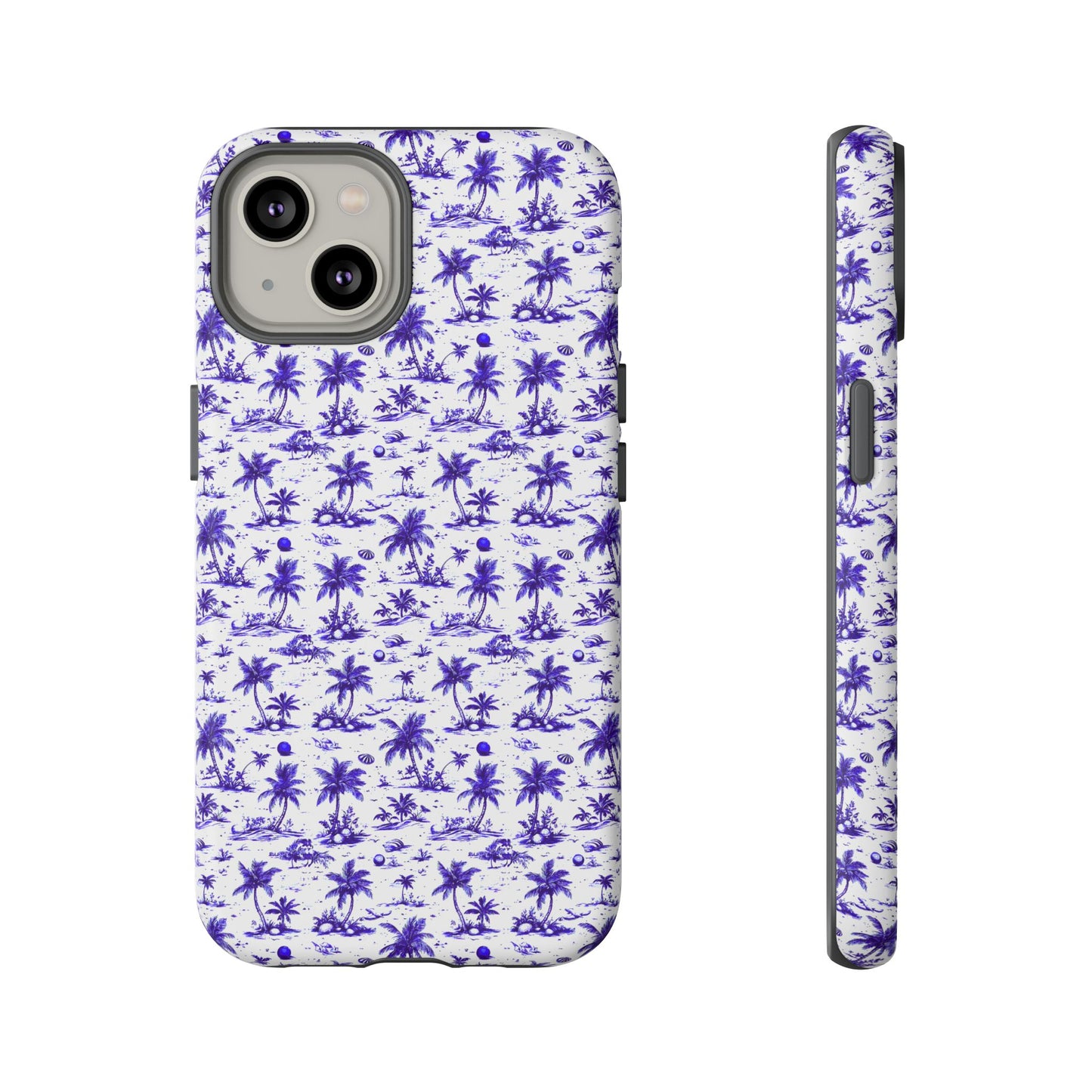 Blue and White Palm Trees Tough Cases