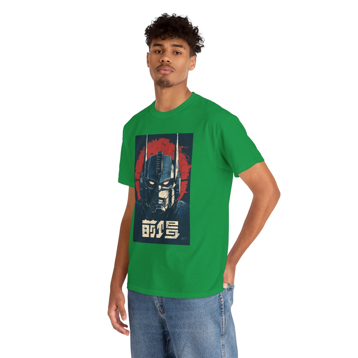 Vintage Style Robot Helmet Unisex Heavy Cotton Tee