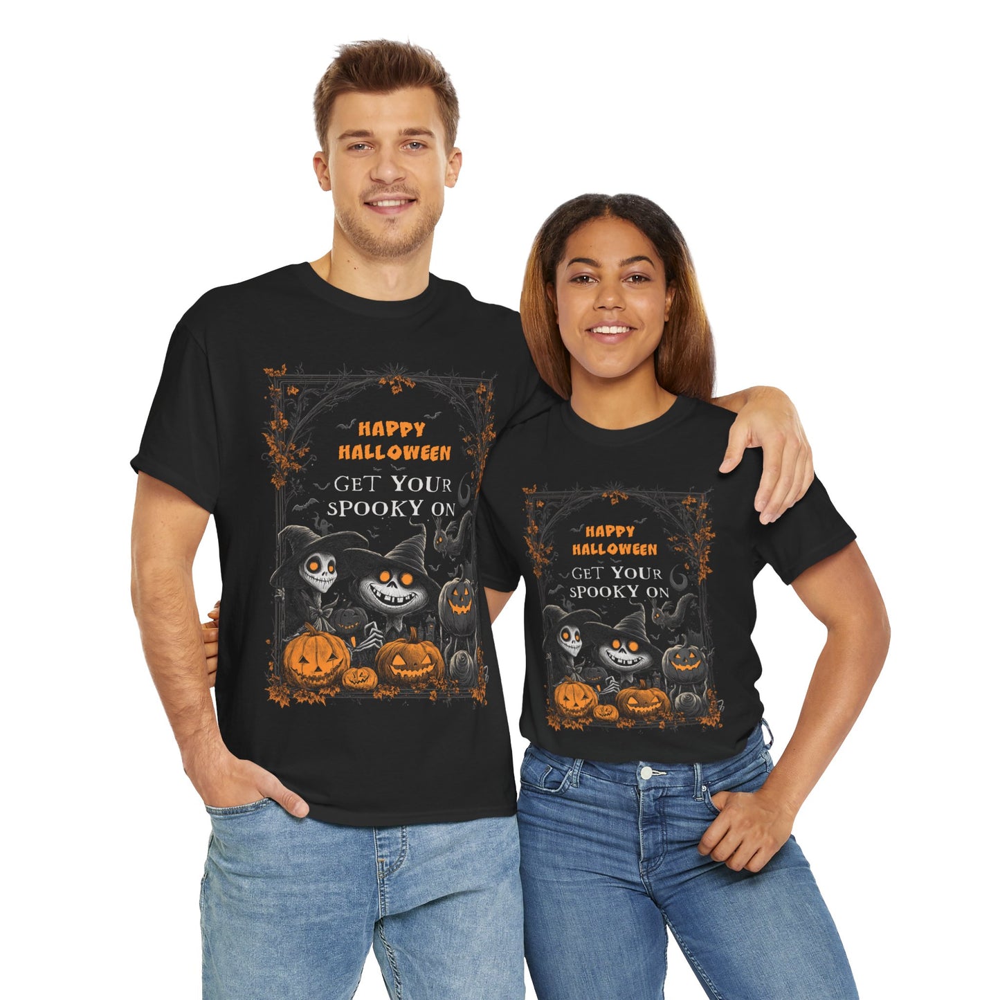 Fitzboyzprintz Halloween Get Your Spooky On Unisex Heavy Cotton Tee