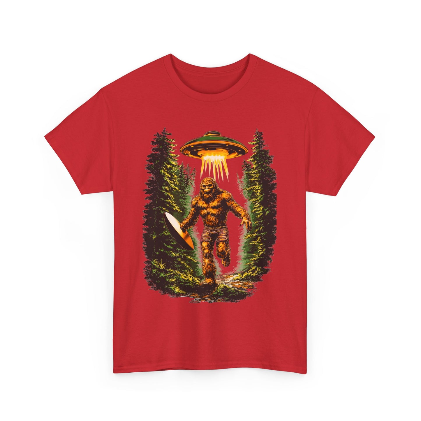 Sasquatch Abduction Unisex Heavy Cotton Tee