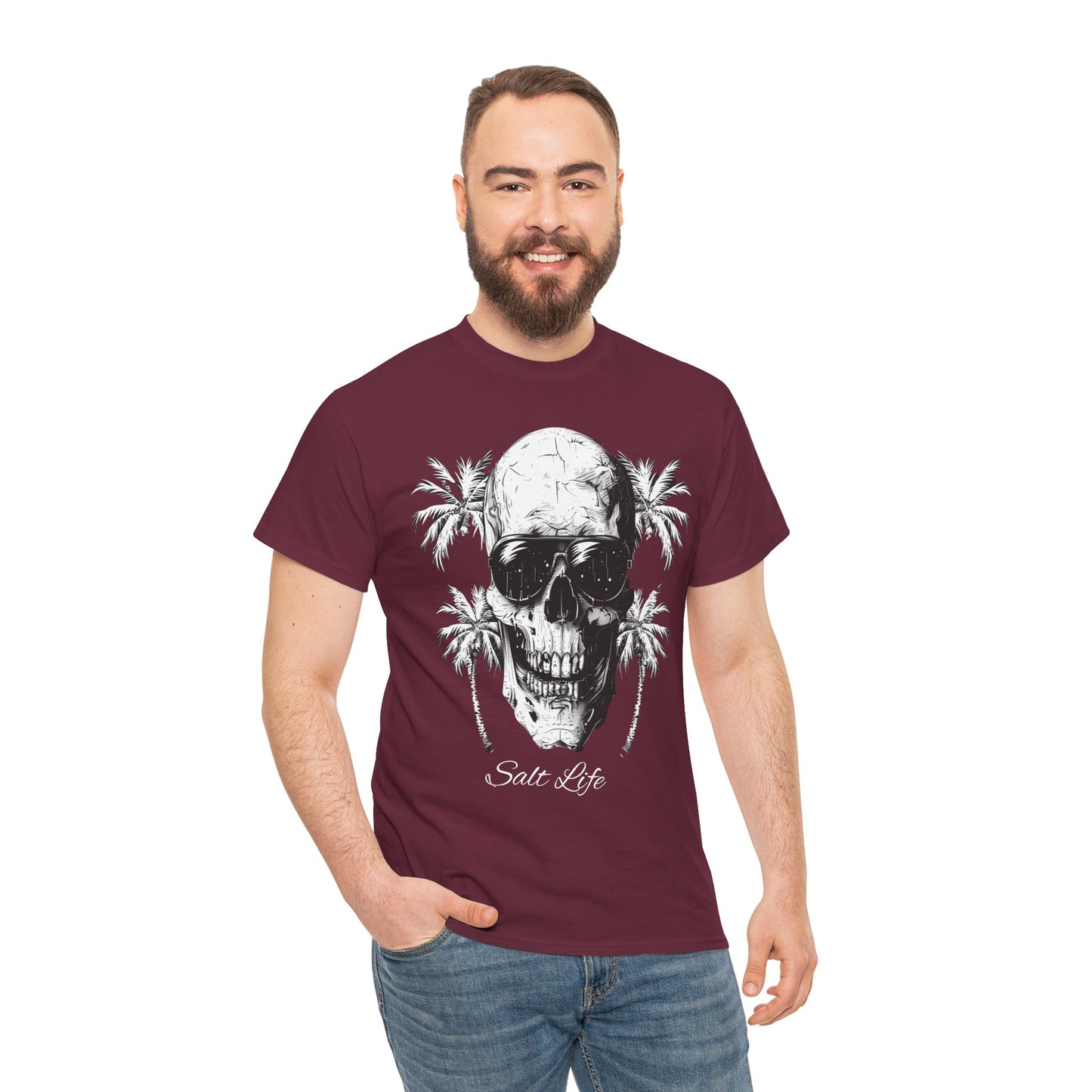 Salt Life Skull Beach Vibes Unisex Heavy Cotton Tee