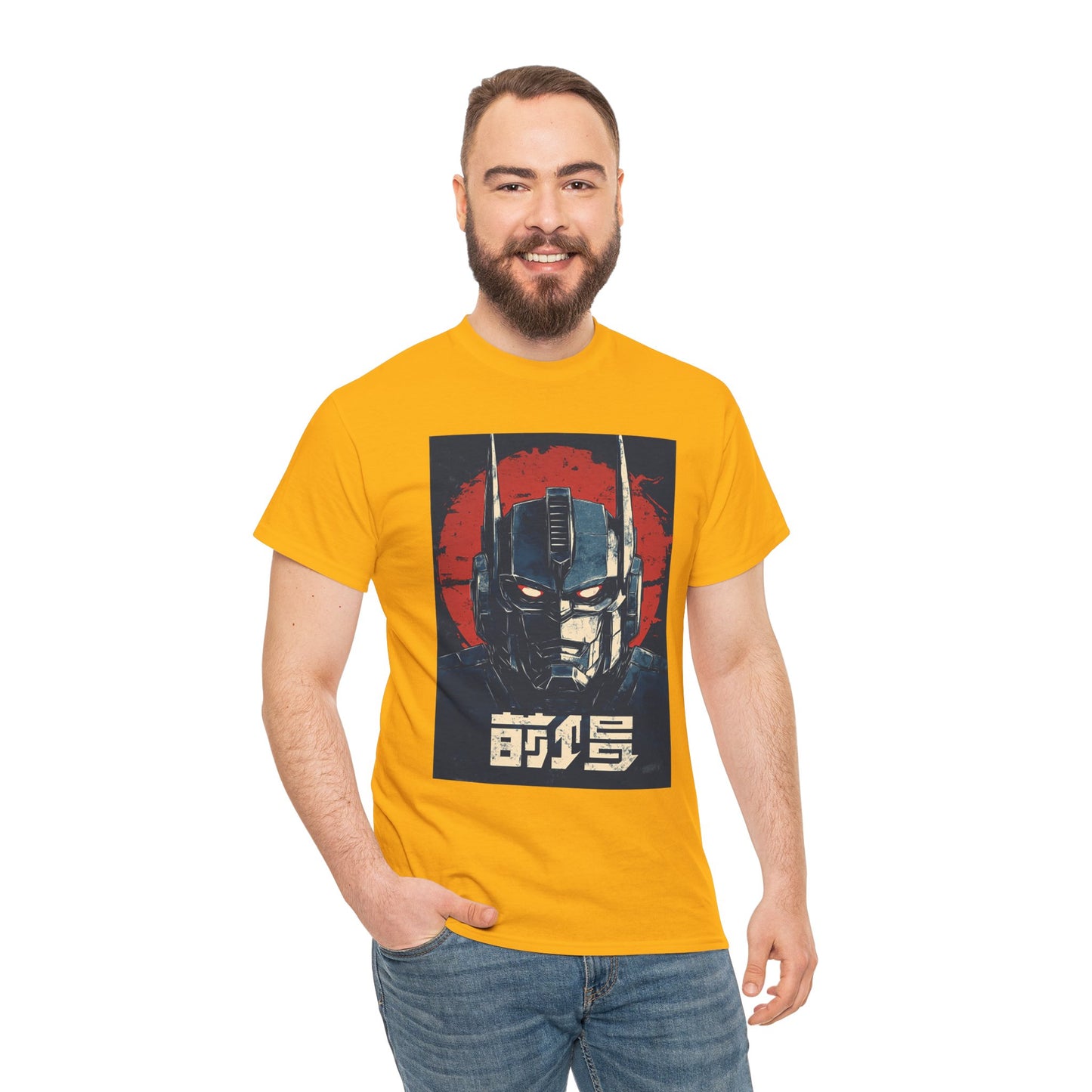 Vintage Style Robot Helmet Unisex Heavy Cotton Tee