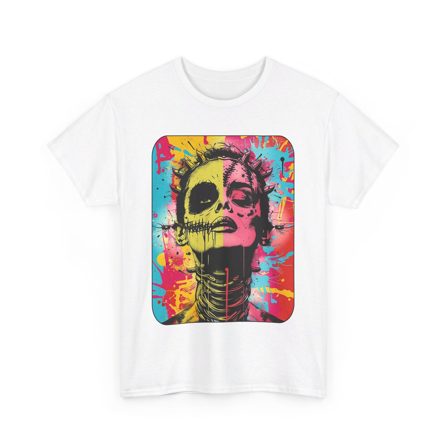 Fitzboyzprintz Bride of Frankenstein Pop Art Unisex Heavy Cotton Tee