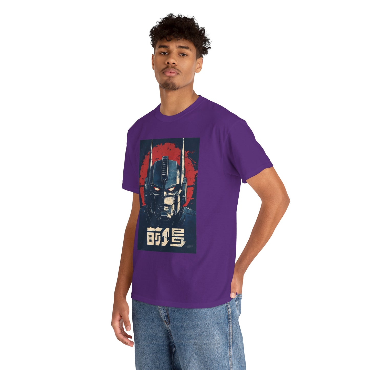 Vintage Style Robot Helmet Unisex Heavy Cotton Tee