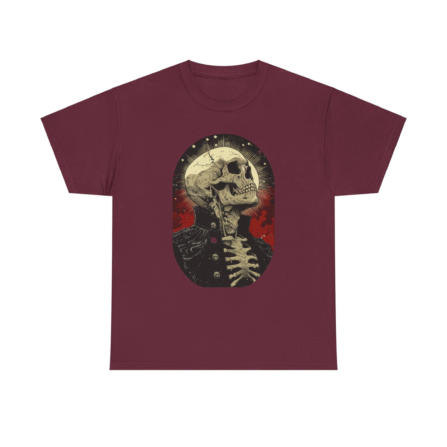 Fitzboyzprintz Skeleton Moon Unisex Heavy Cotton Tee