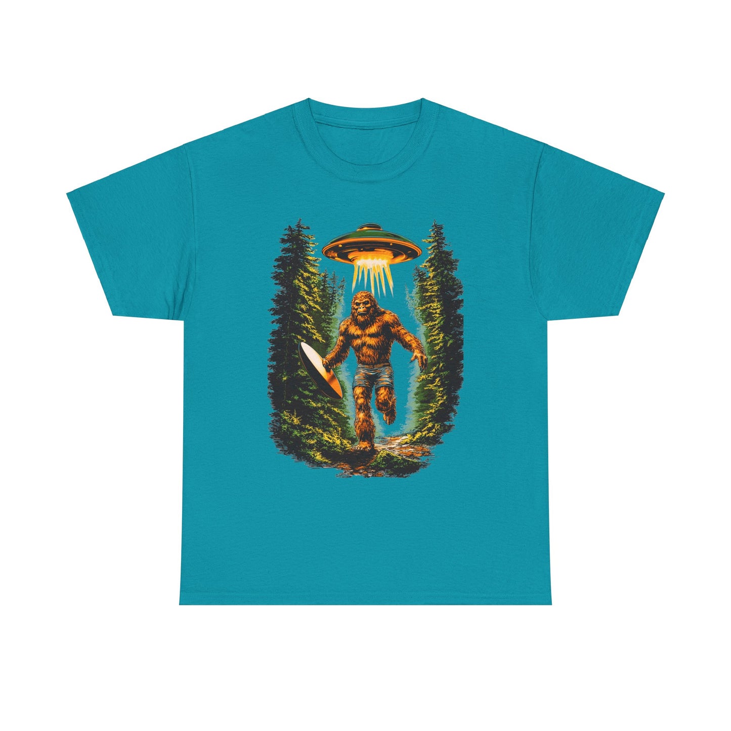 Sasquatch Abduction Unisex Heavy Cotton Tee
