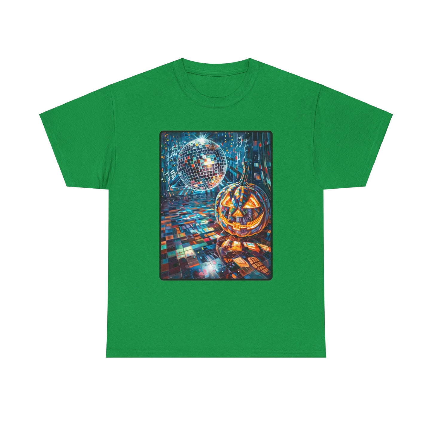Fitzboyzprintz Pop Art Pumpkin Disco Unisex Fashion Heavy Cotton Fabric Graphic Tee Shirt