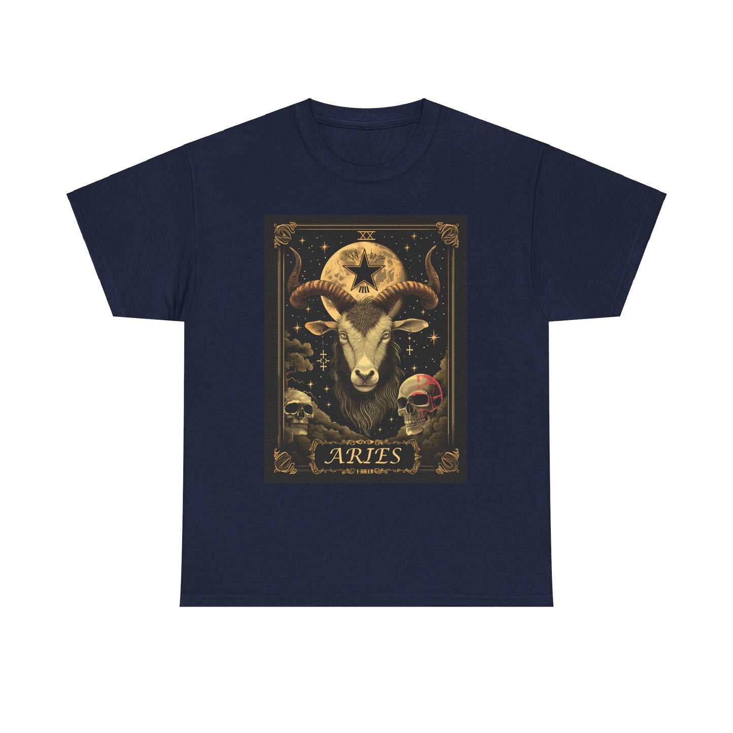 Fitzboyzprintz - Aries Tarot Card Unisex Heavy Cotton Graphic Tee
