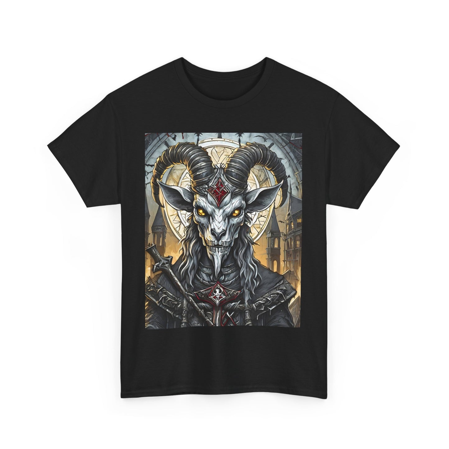 FitzBoyzPrintz Baphomet Rises Basic Unisex Fashion Graphic Tee Shirt