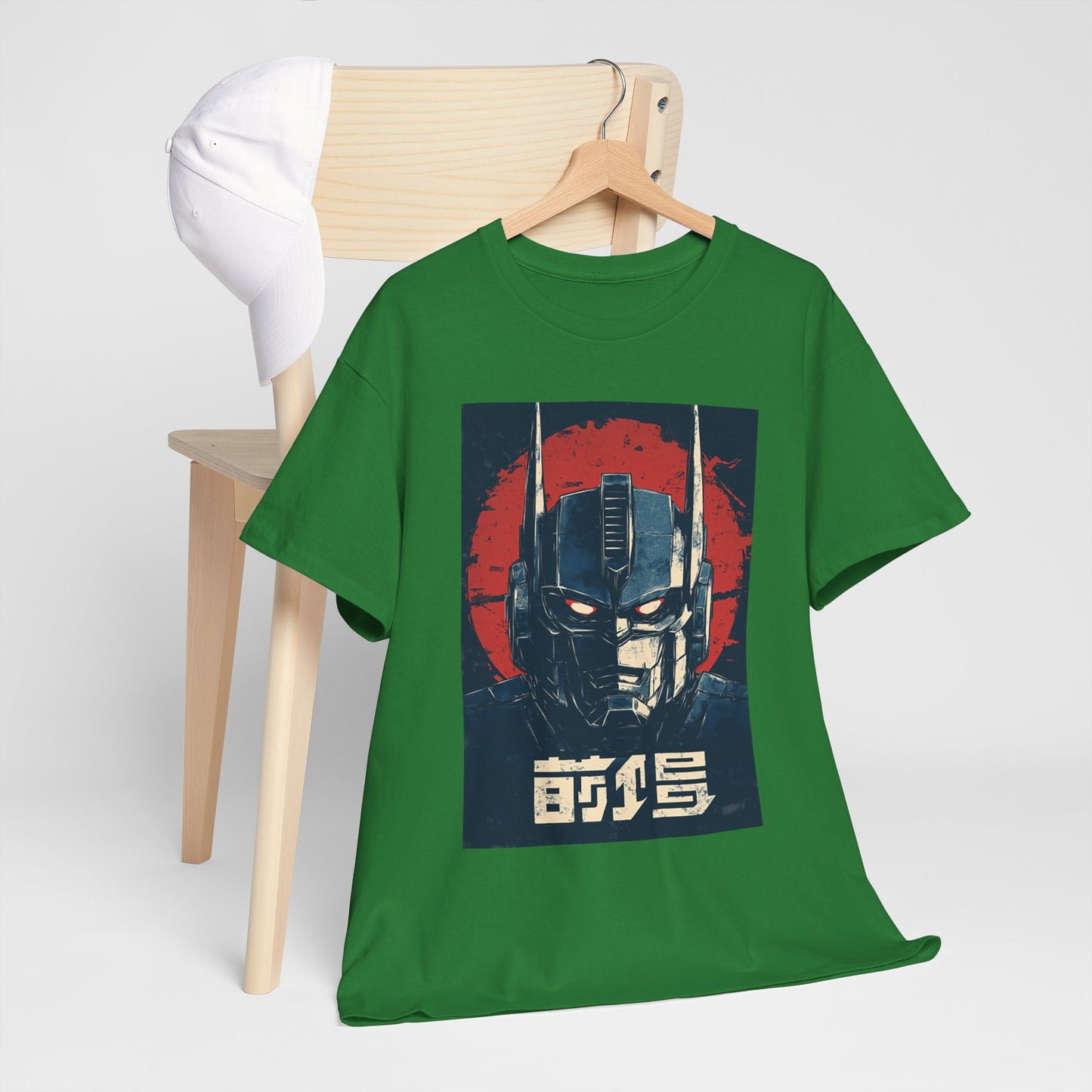 Vintage Style Robot Helmet Unisex Heavy Cotton Tee