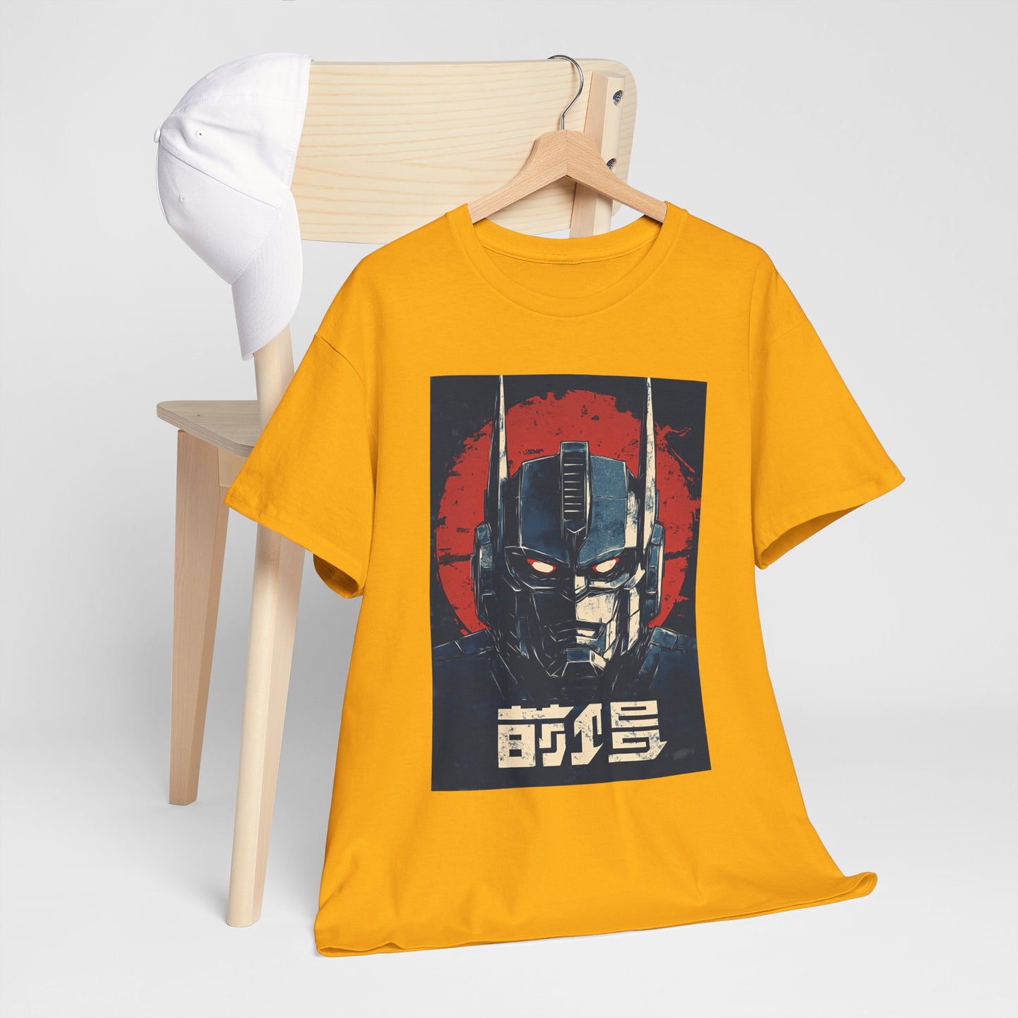 Vintage Style Robot Helmet Unisex Heavy Cotton Tee