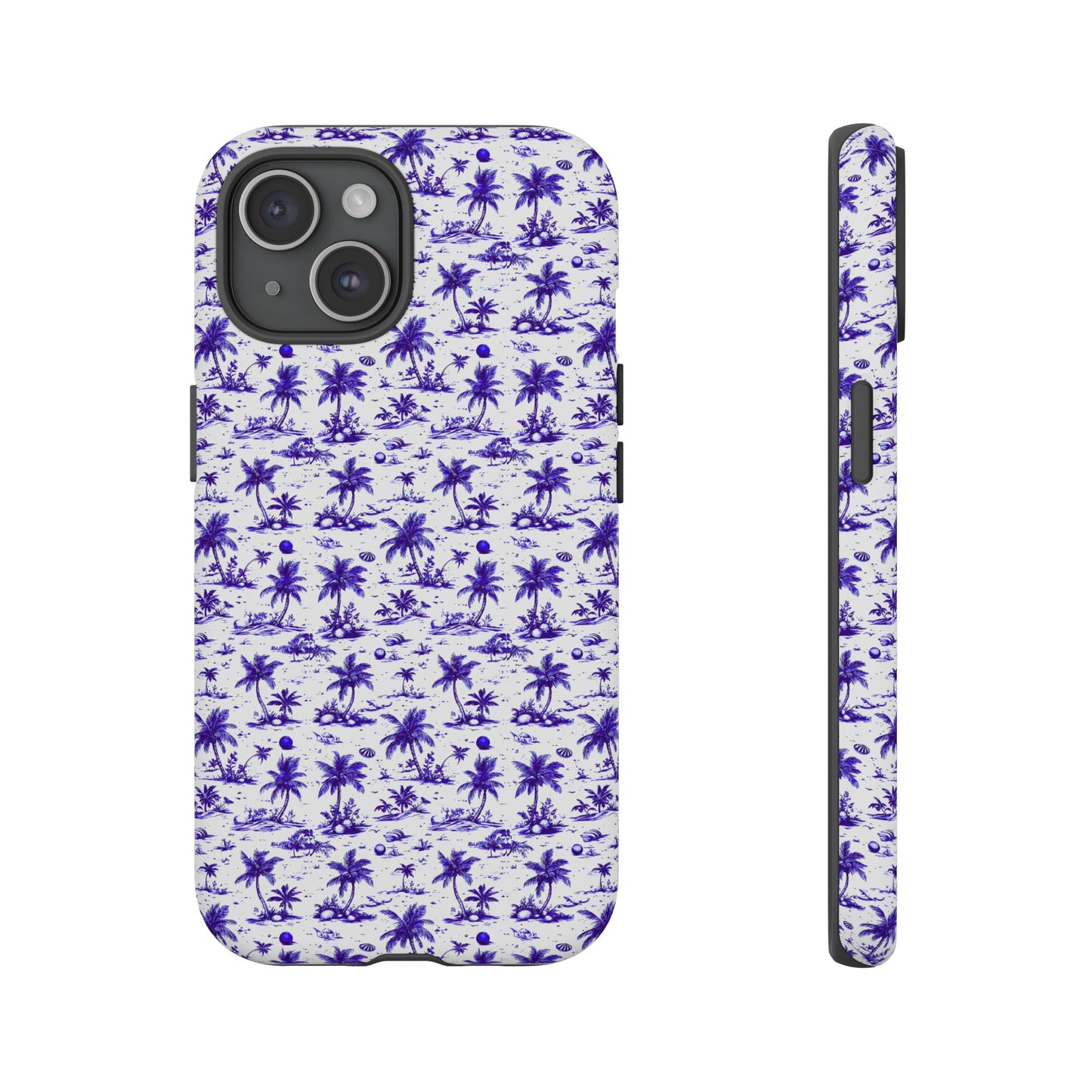 Blue and White Palm Trees Tough Cases